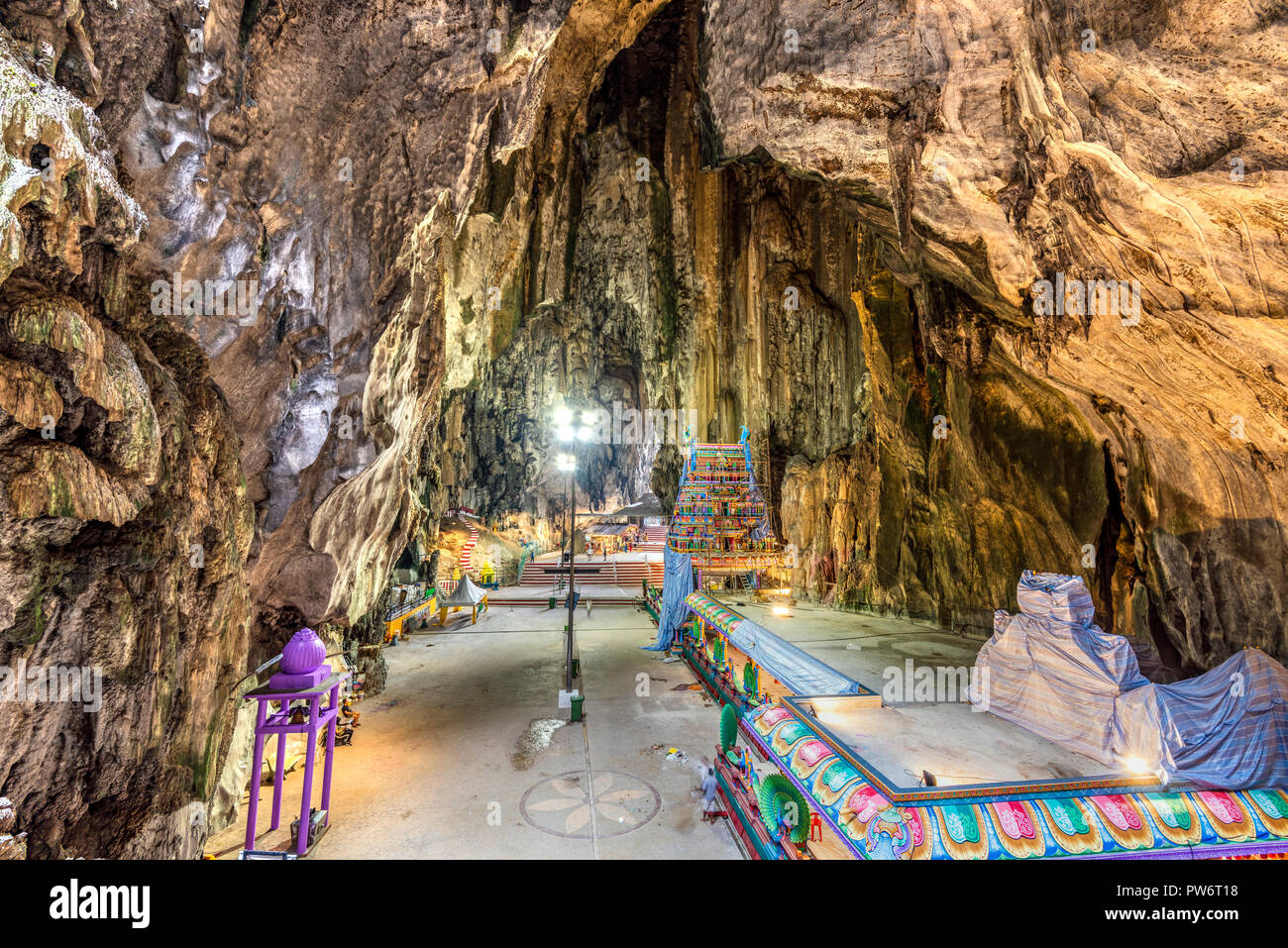 Innenraum der Batu Höhlen, Selangor, Kuala Lumpur, Malaysia Stockfoto
