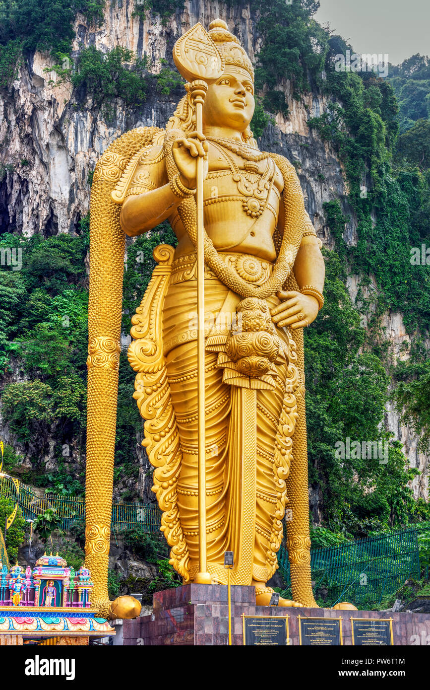 Murugan Statue, Batu Höhlen, Selangor, Kuala Lumpur, Malaysia Stockfoto