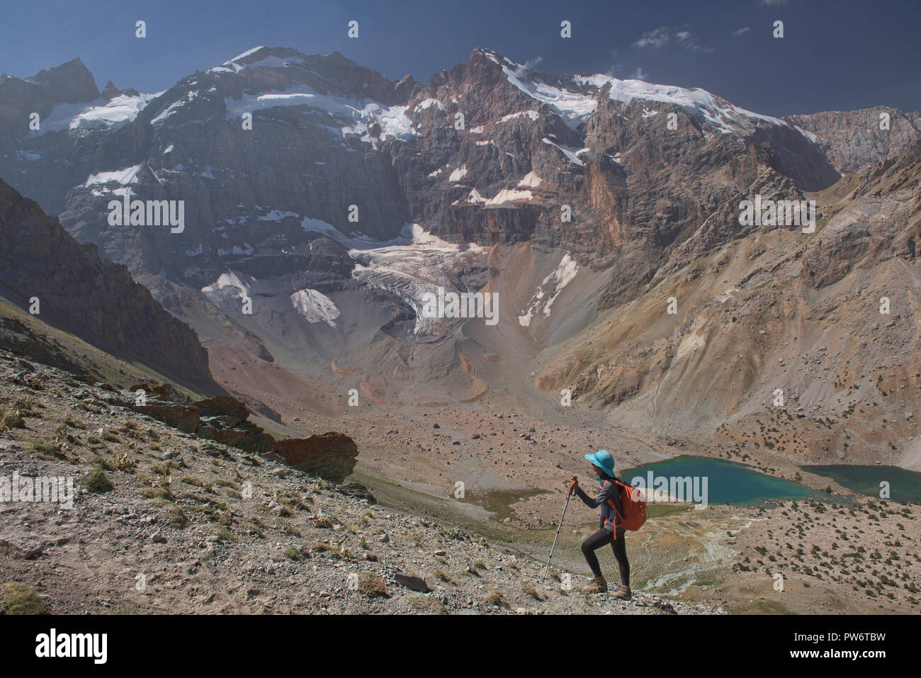 Trekking in der schönen Fann Mountains, Tadschikistan Stockfoto