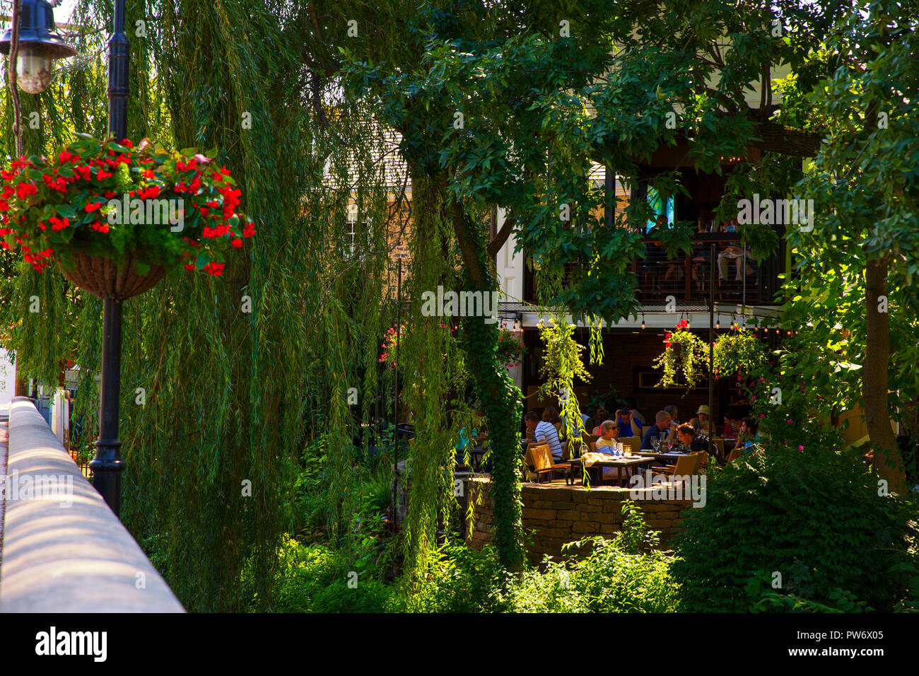 Restaurant im Freien, neue Hoffnung, Pa. Stockfoto
