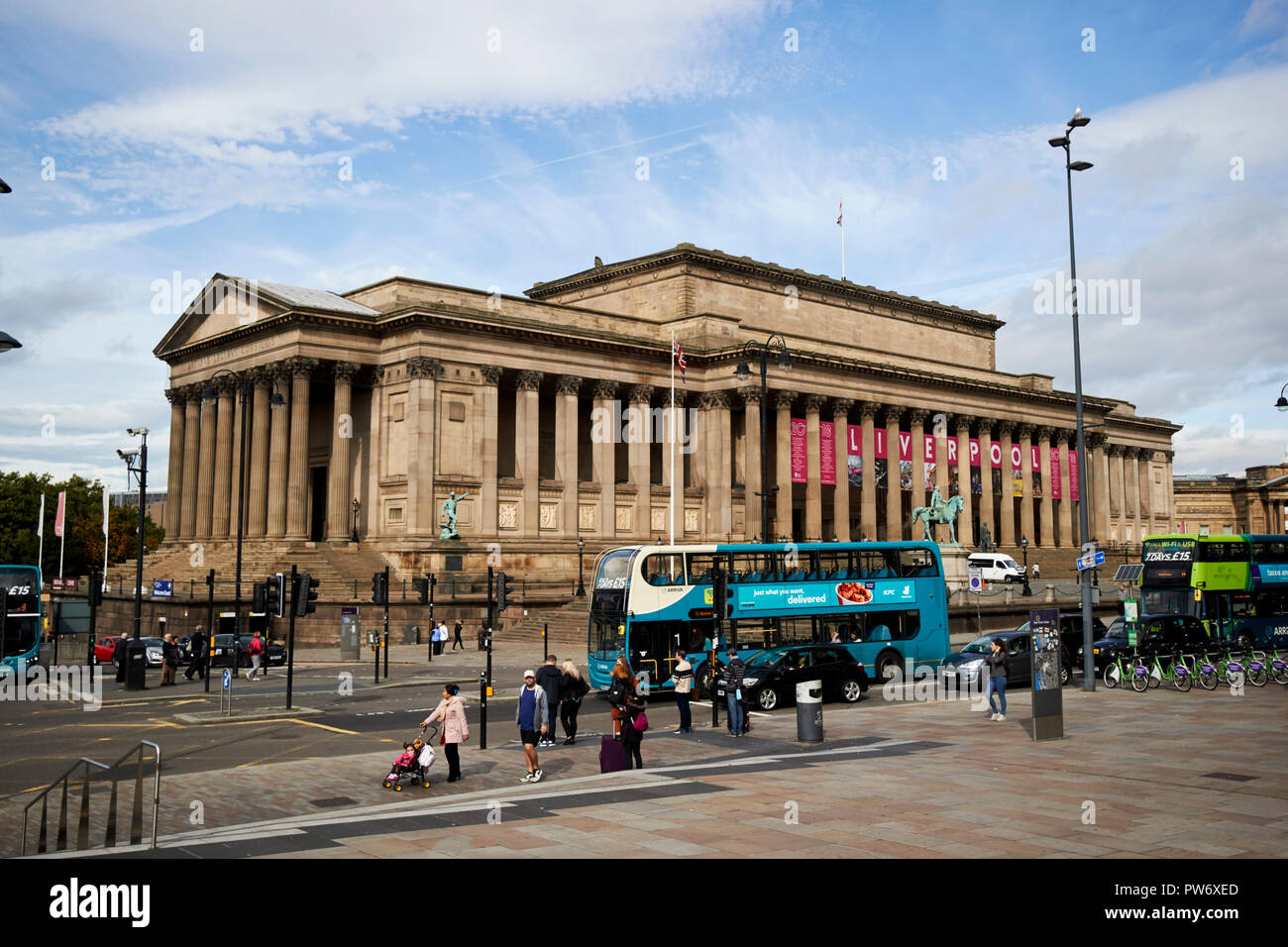 St Georges Hall im Stadtzentrum von Liverpool Merseyside England Großbritannien Stockfoto