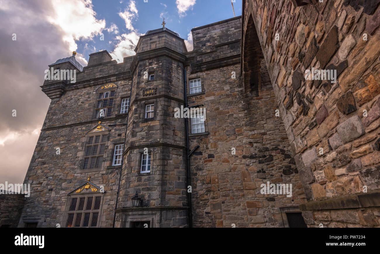 Der Königliche Palast, das Schloss Edinburgh, Edinburgh, Schottland, Vereinigtes Königreich Stockfoto