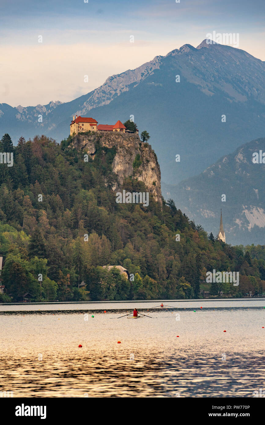 Lake Bled, Julischen Alpen, Slowenien Stockfoto