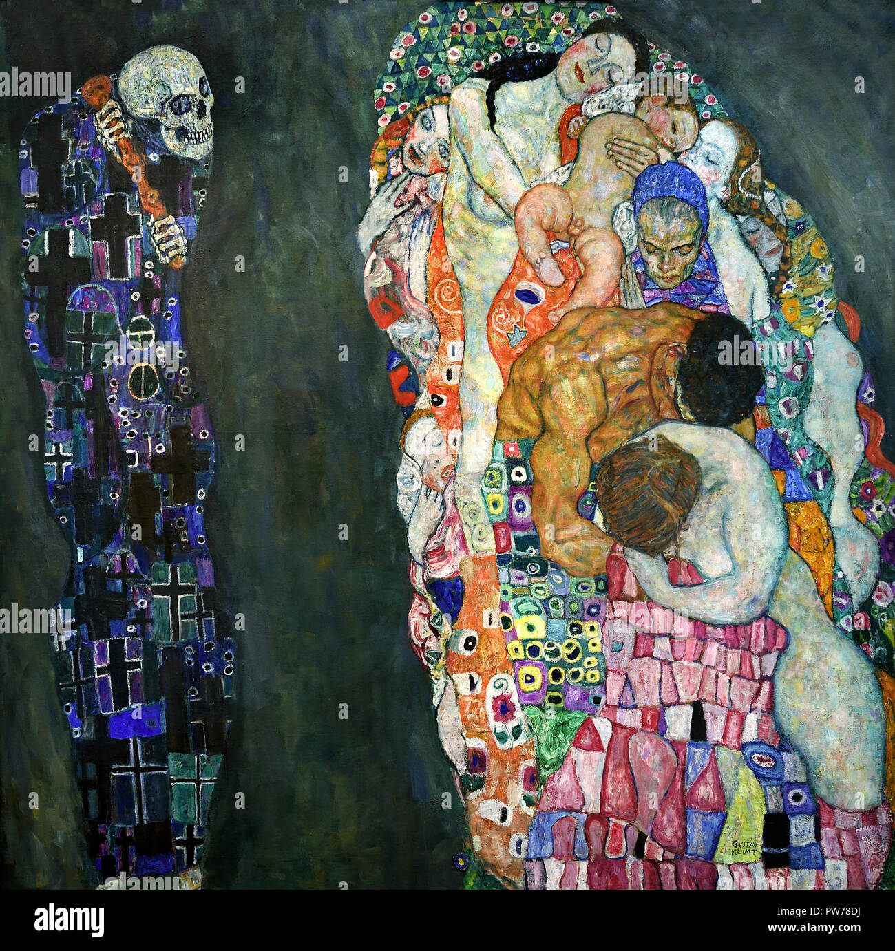 Tod und Leben 1910/1915, Gustav Klimt 1862 - 1918 Österreichische symbolistische Maler der Wiener Secession Österreich Stockfoto