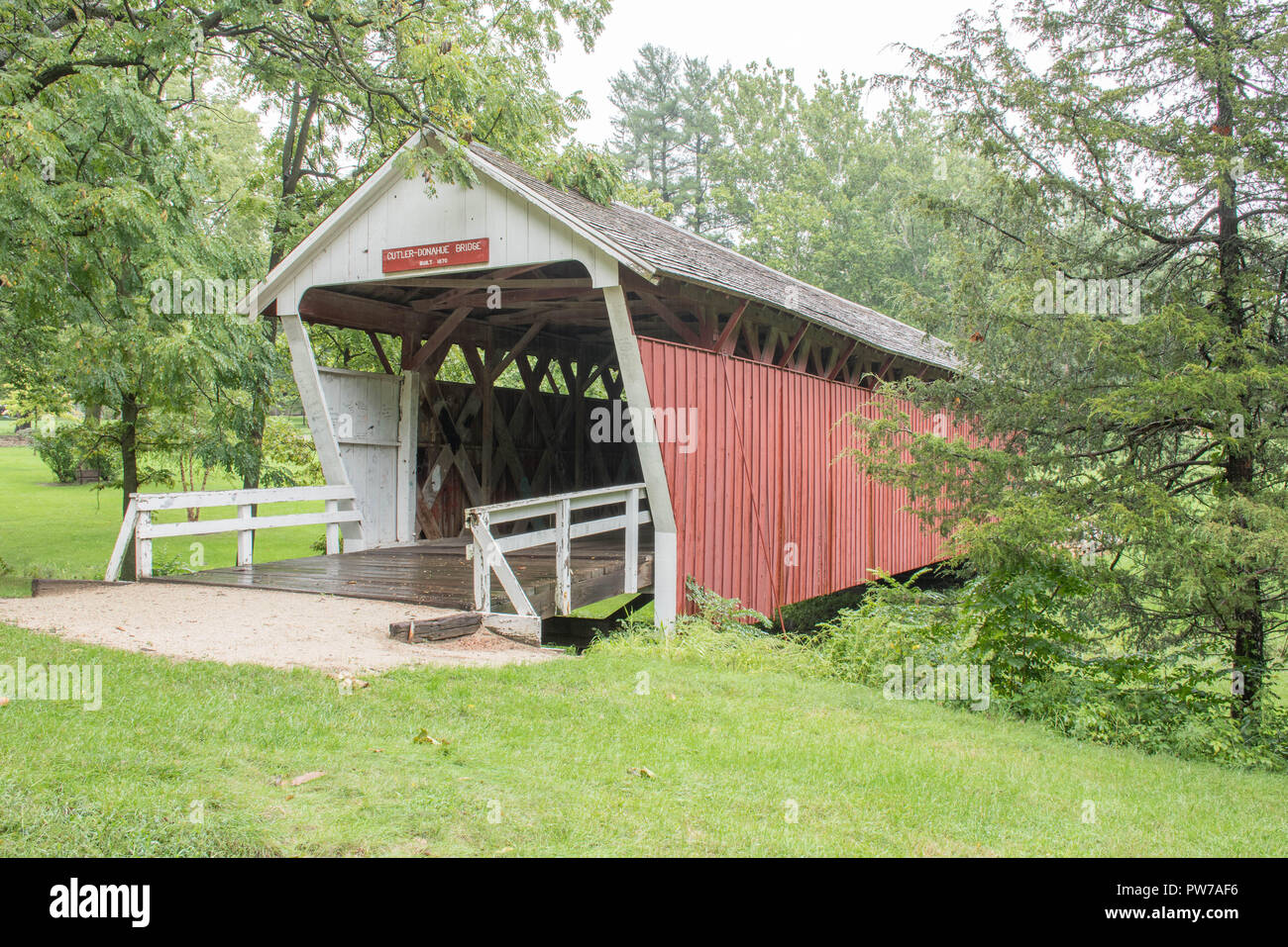 Die cutler Donahoe Brücke im Winterset City Park, Winterset, Madison County, Iowa Stockfoto