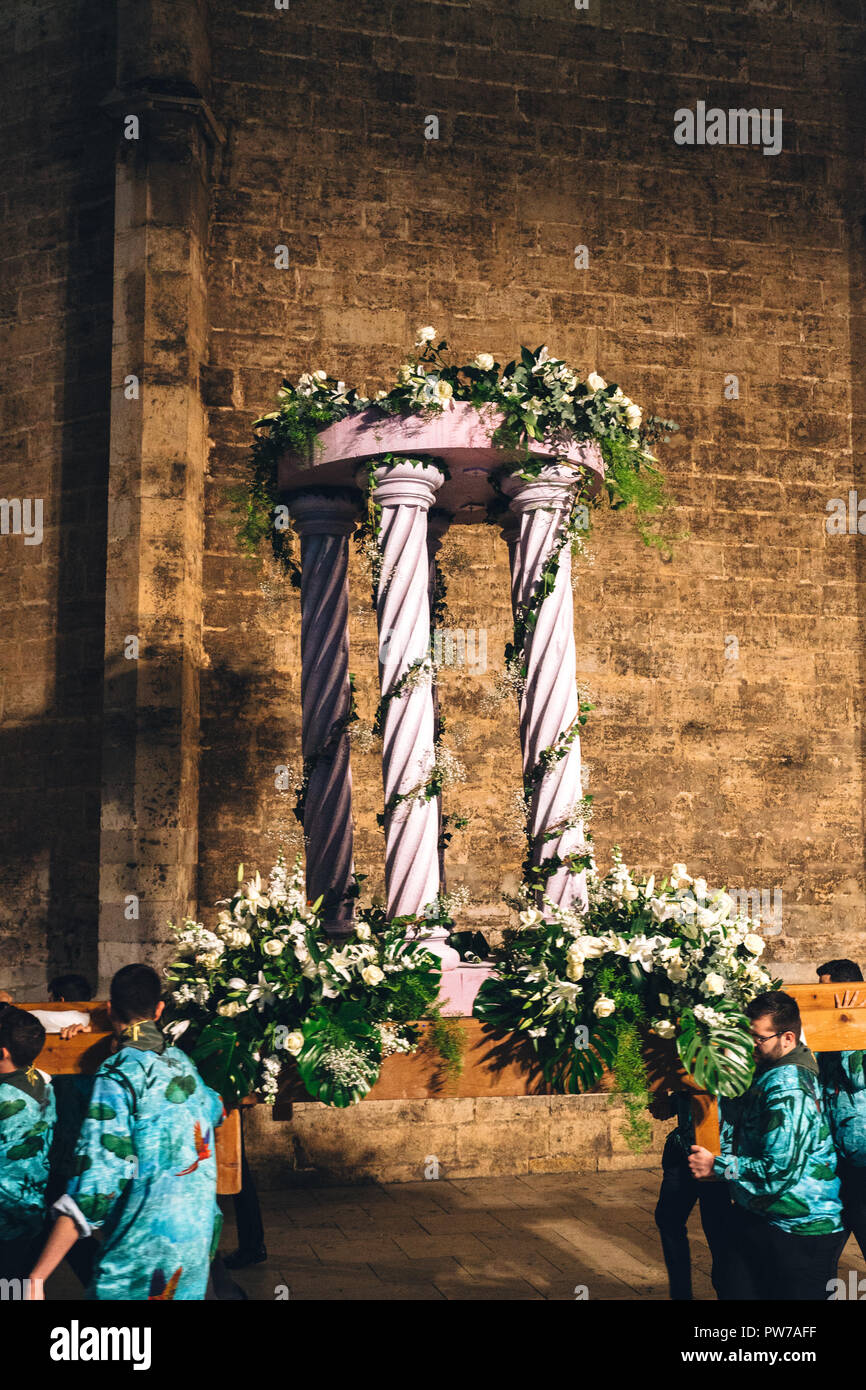 Las Falles Frühlingsfest, Valencia, Spanien, 2018 der UNESCO zum Immateriellen Kulturerbe Stockfoto