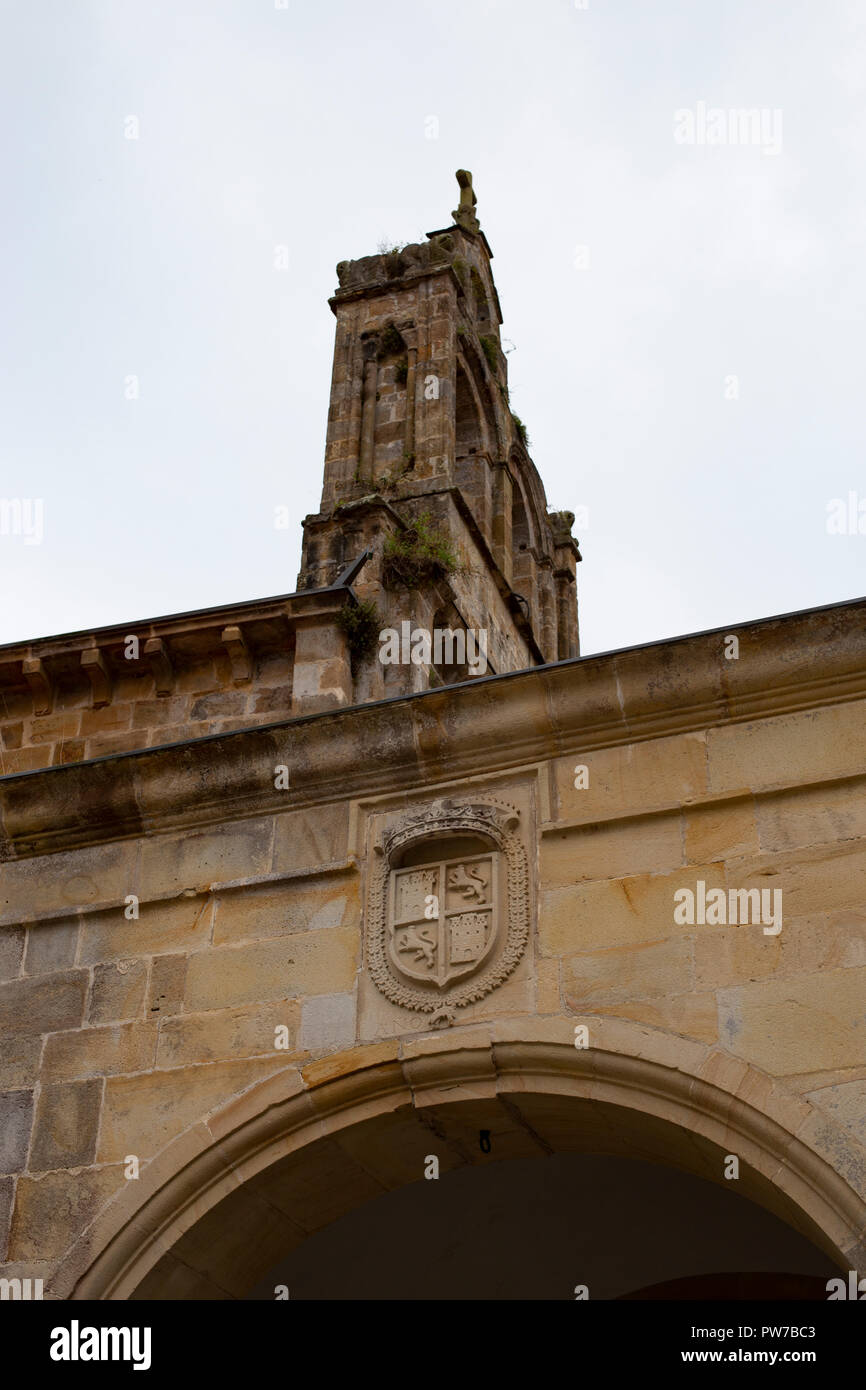 Kirche der Zisterzienser Kloster Santa María la Real de Valdediós Stockfoto