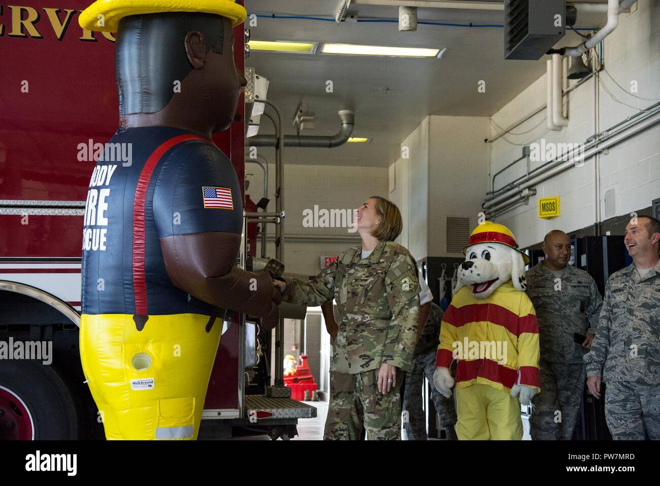 Col. Jennifer Short, 23d Wing commander, looks inside the Col. Jennifer Short, 23d Wing commander, looks inside the