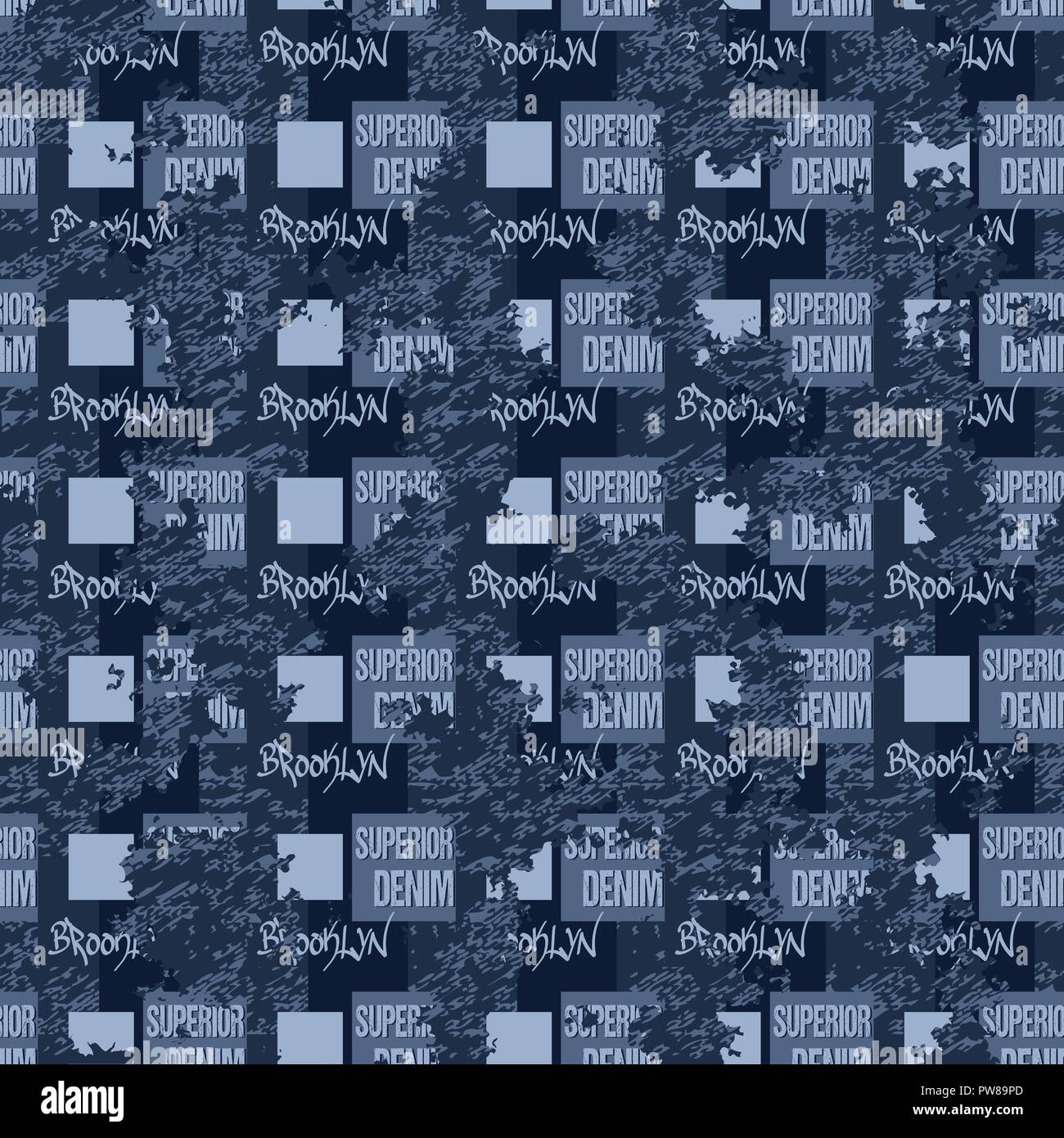Denim Typografie, Brooklyn, New York, Artwork Bekleidung Schablone. College Sport T-Shirt drucken, Grafiken für Print produkt, Bekleidung T-Stück Fashion Jeans Graphi Stockfoto