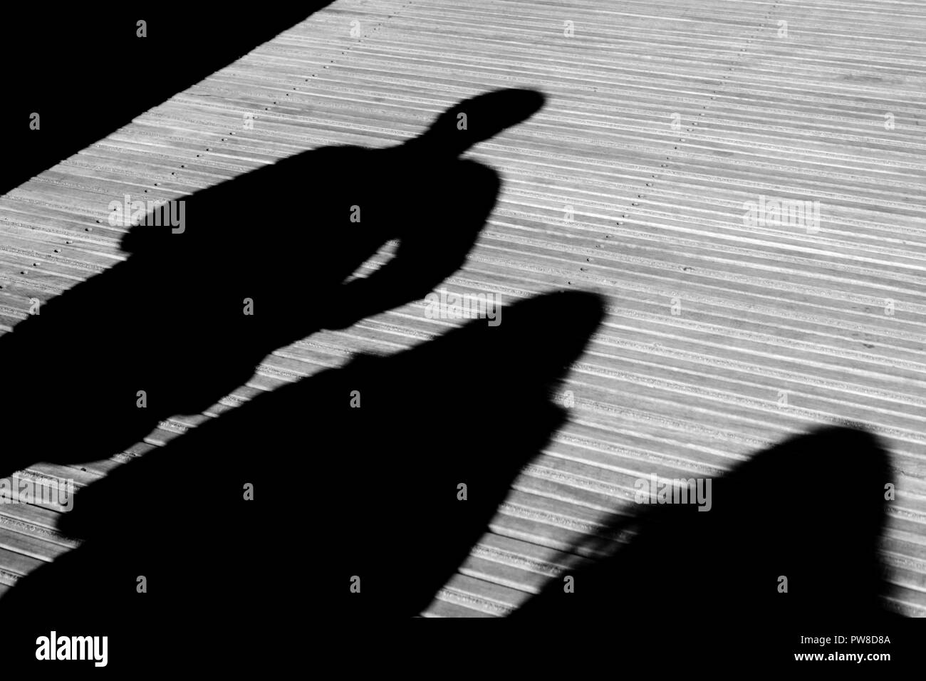 Schatten von Menschen Stockfoto