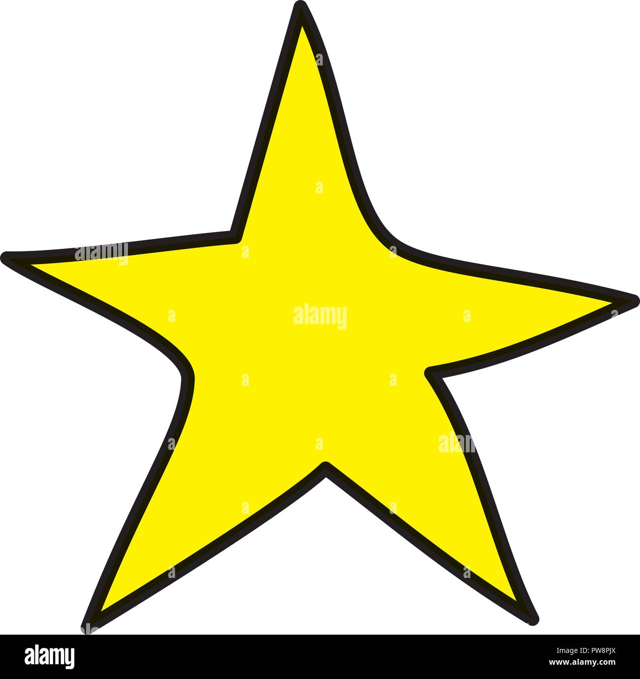 Cute star Zeichnung Symbol Stock Vektor
