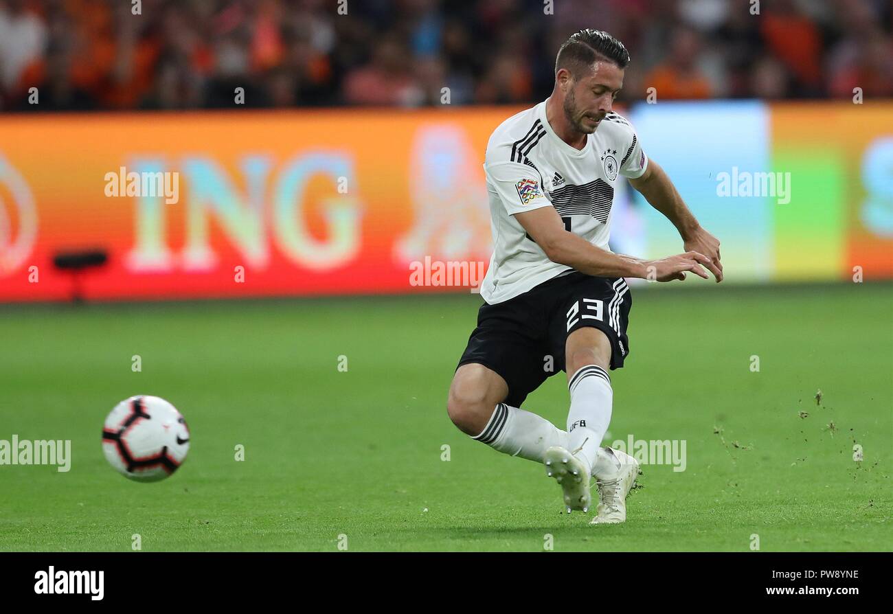 Firo: 13.10.2018, Fußball, Land übereinstimmen: National Team, Saison 2018/2019, Nationen Liga Holland, Niederlande - Deutschland, Deutschland Duelle markieren Uth retail | Verwendung weltweit Stockfoto