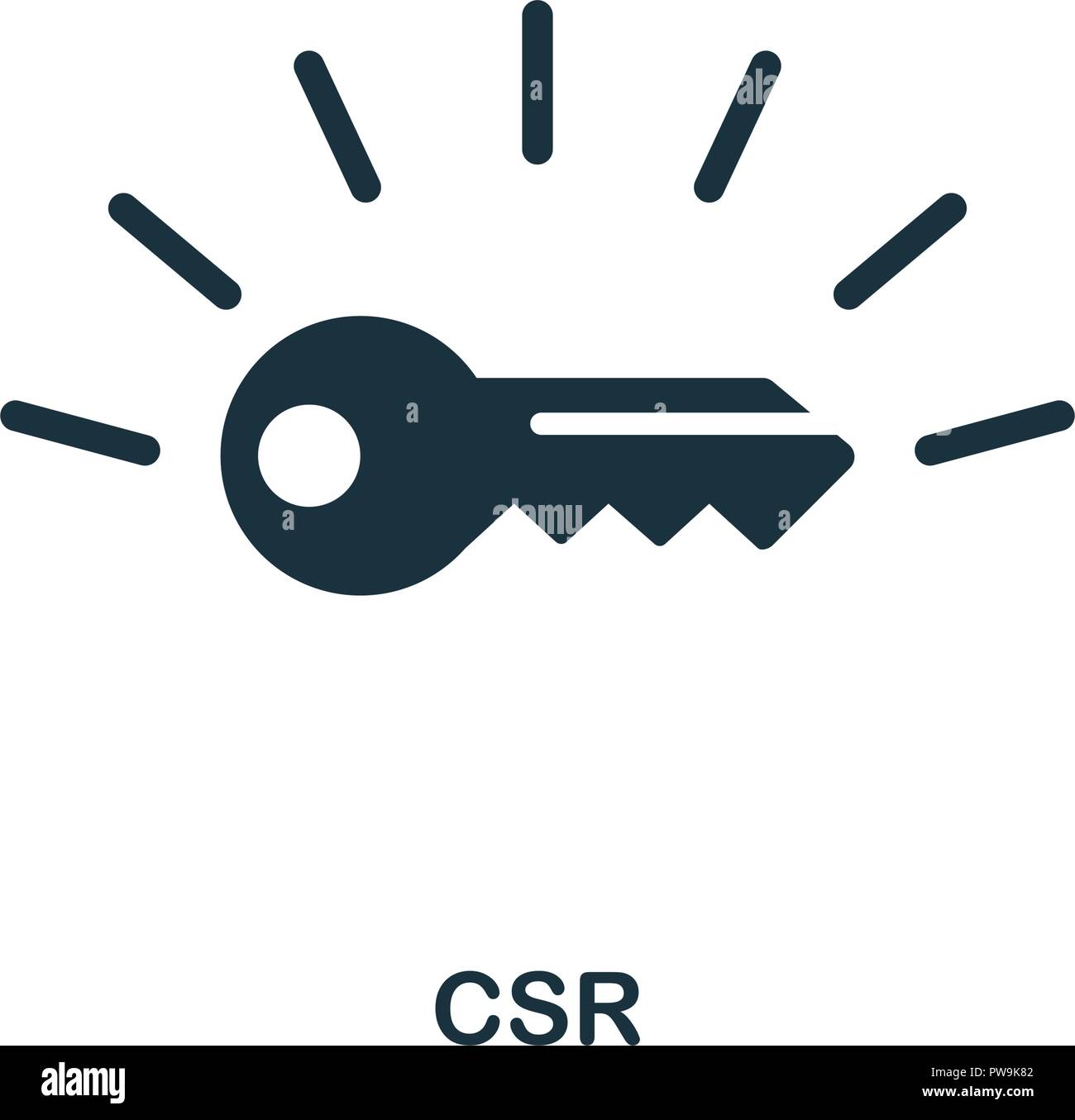 CSR-Symbol. Schwarzweiß-Design von Business ethics Sammlung. UX und UI. Pixel Perfect csr-Symbol. Für Webdesign, Anwendungen, Software, drucken. Stock Vektor