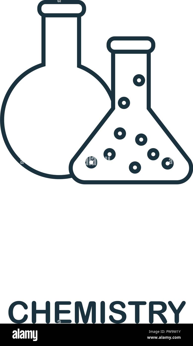 Chemie Übersicht Symbol. Kreative Gestaltung von Schule. Premium Chemie Übersicht Symbol. Für Webdesign, Anwendungen, Software und Drucken. Stock Vektor