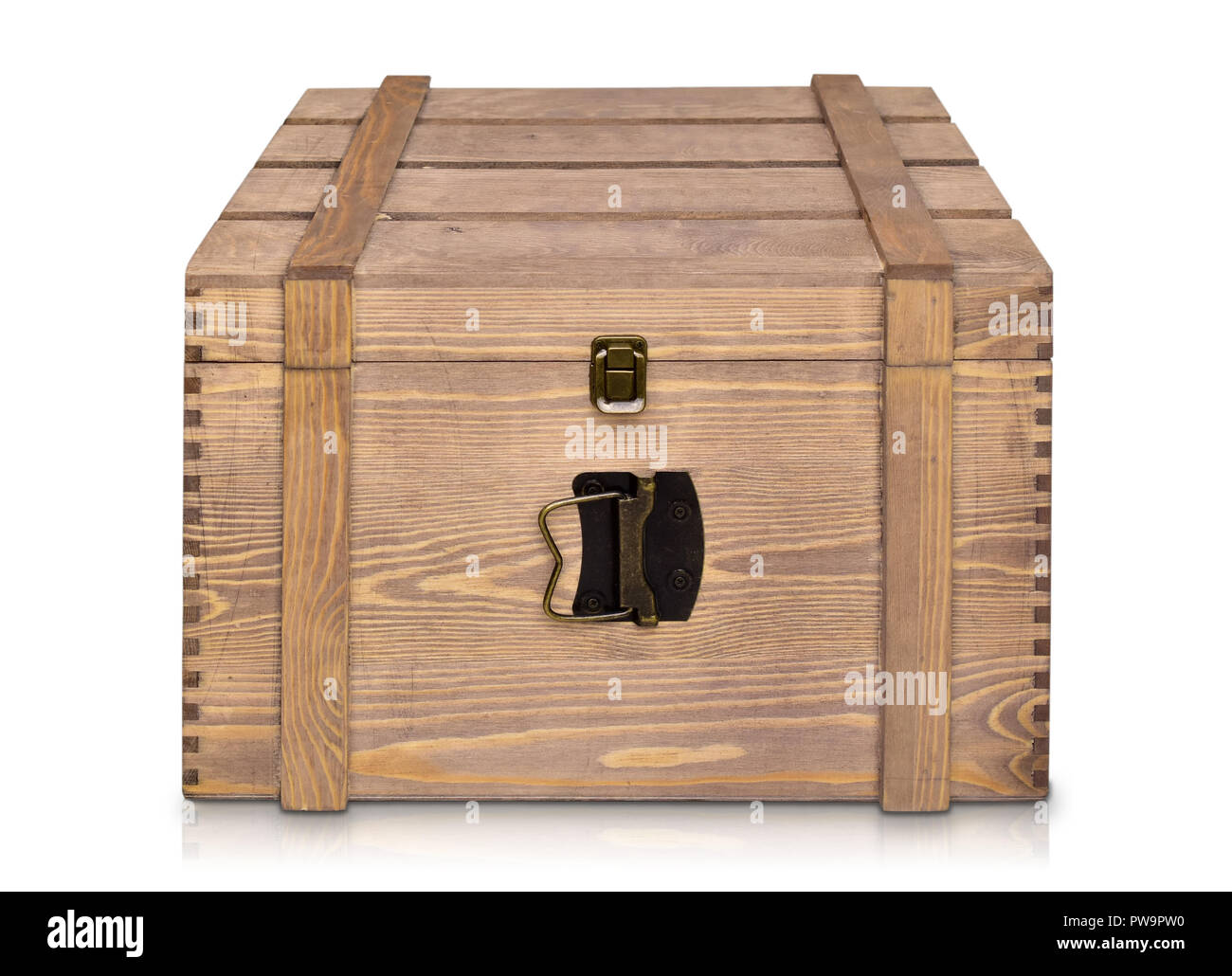 Box Holz Box Wein, wahre Frucht Wein Stockfoto
