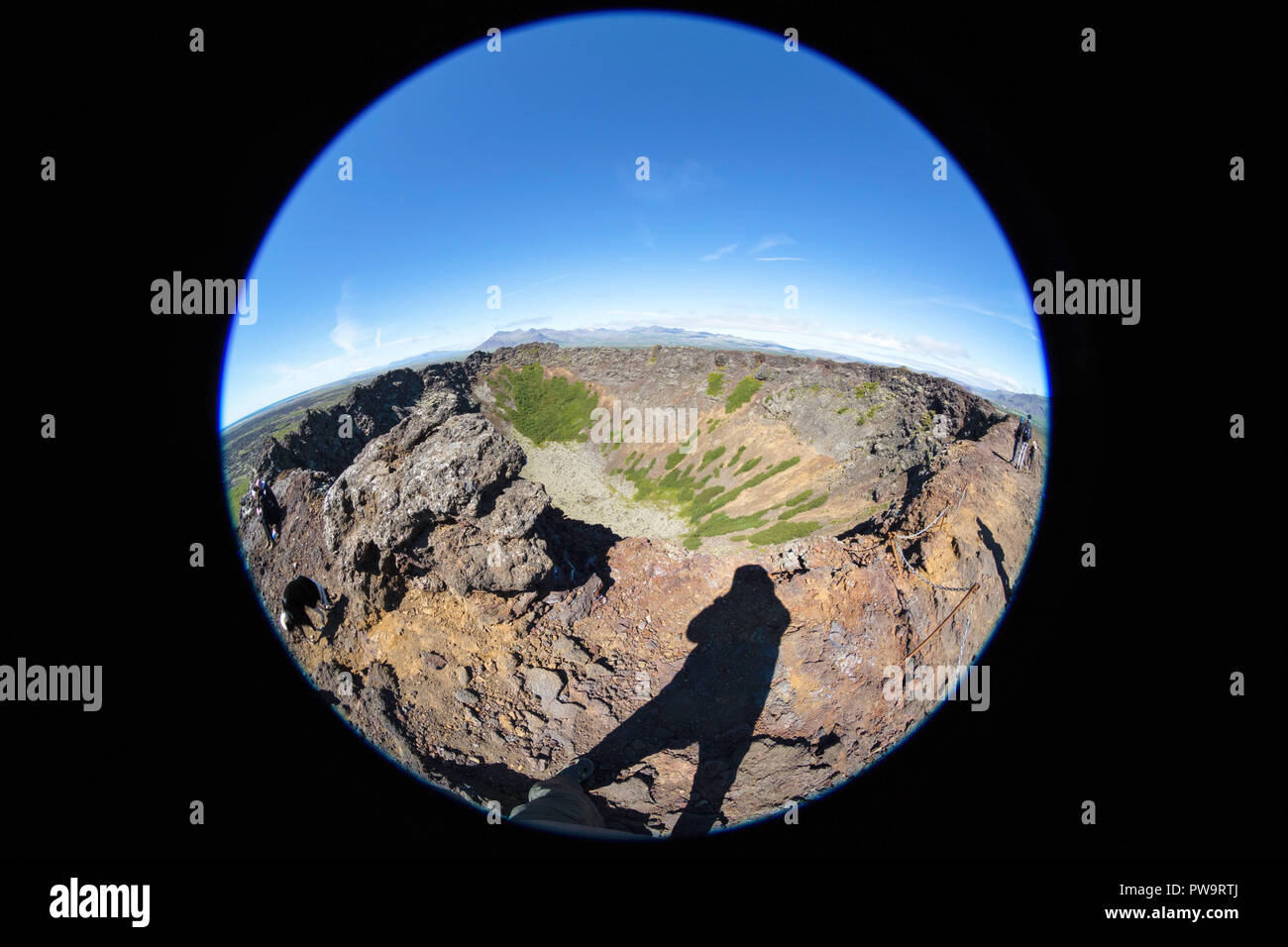 Eldborg Vulkankrater, erklärte ein Naturdenkmal 1974, Island Stockfoto