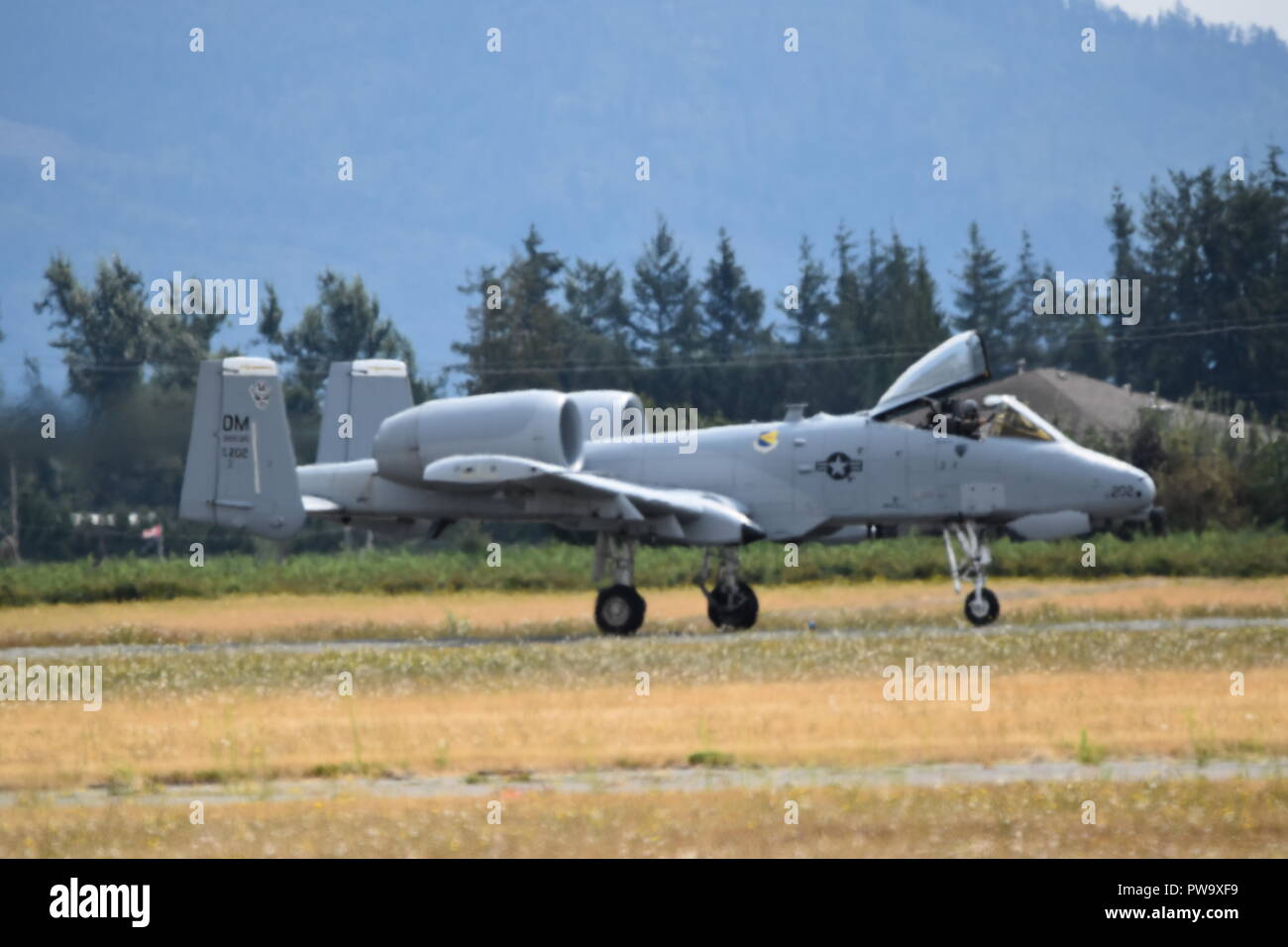 Die Republik Fairchild A-10 Thunderbolt II "Warzenschwein" ist ein erdkampfflugzeug der US Air Force und der Air National Guard. Stockfoto
