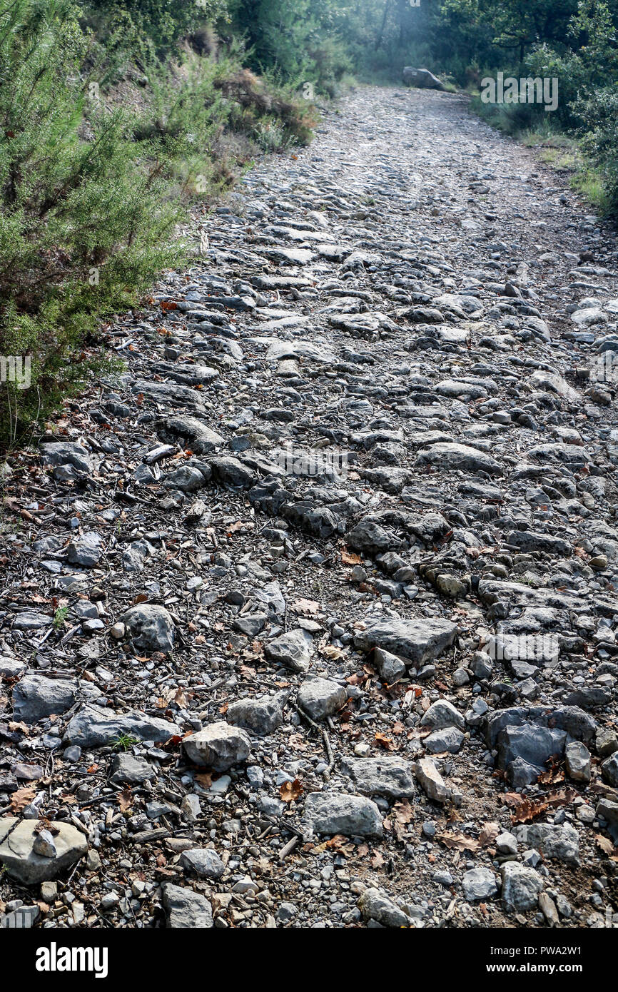 Wandern um Gréasque und verlassenen Kohle minesRoman Stockfoto