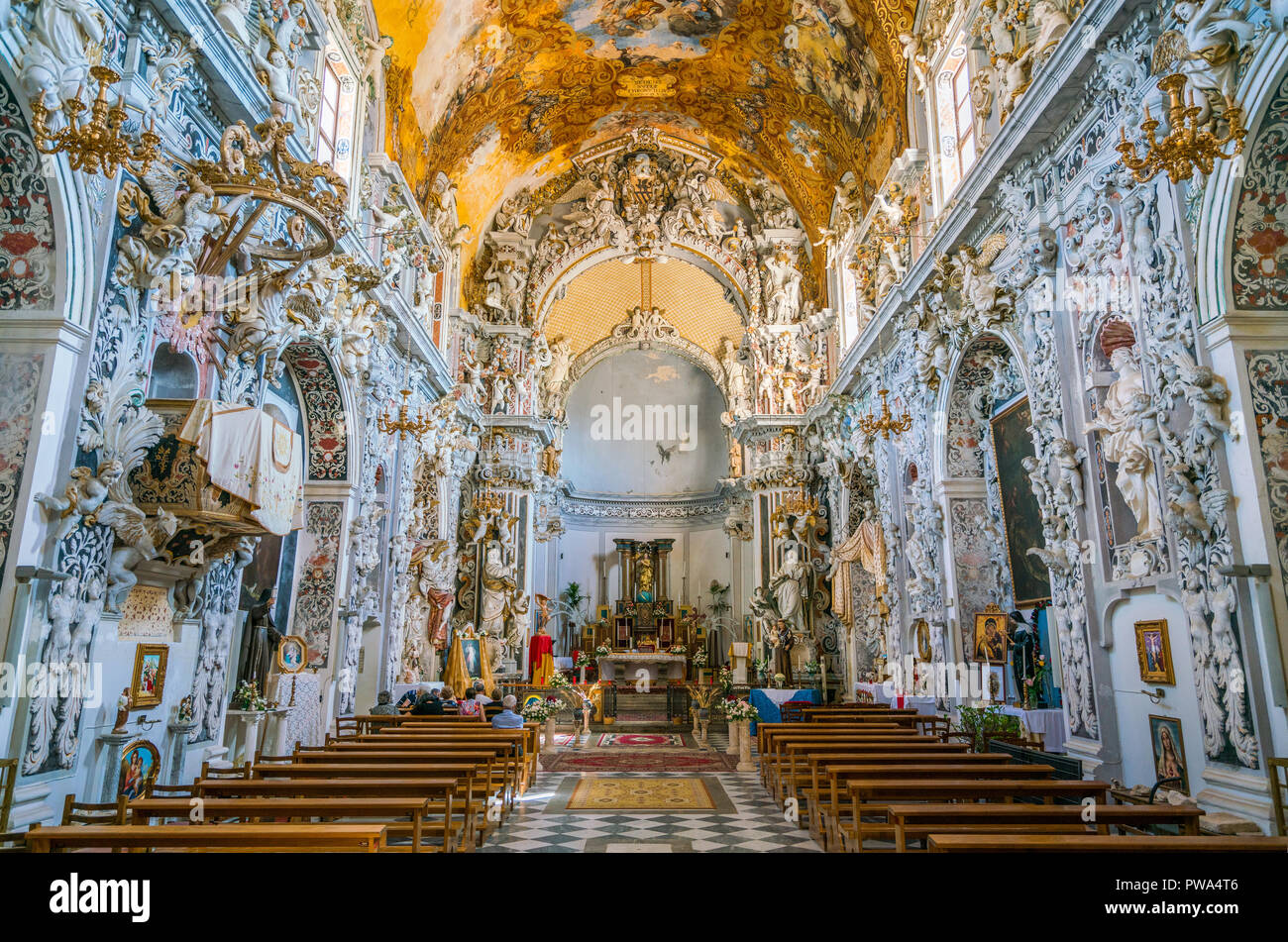 Kirche San Francesco in Mazara del Vallo, Stadt in der Provinz Trapani, Sizilien, Süditalien. Stockfoto