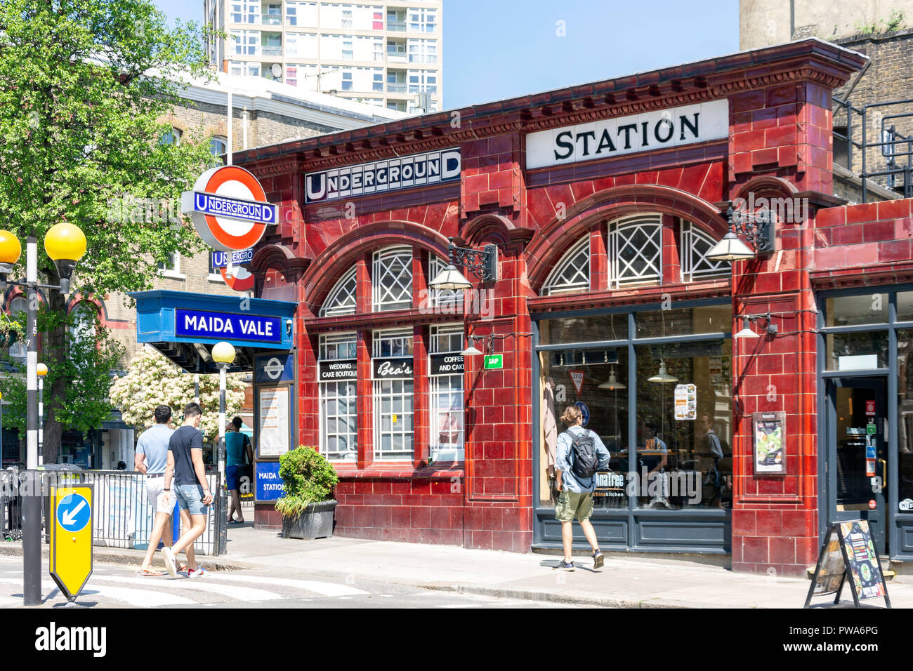 Der U-Bahnhof Maida Vale, Elgin Avenue, Maida Vale, Westminster, London, England, Vereinigtes Königreich Stockfoto