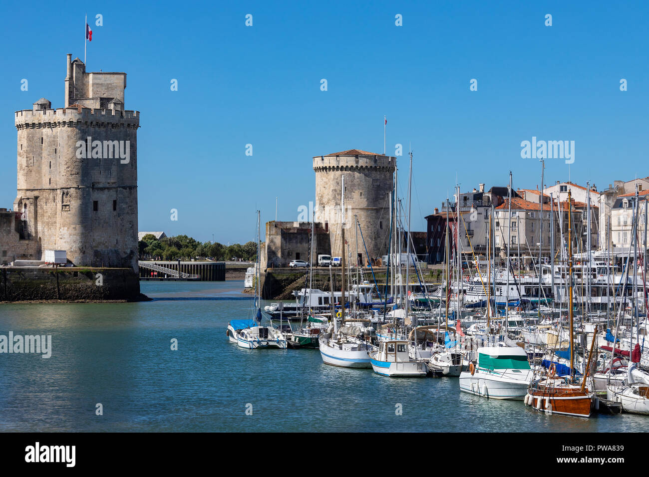 La Rochelle an der Küste der Region Poitou-Charentes in Frankreich. Stockfoto