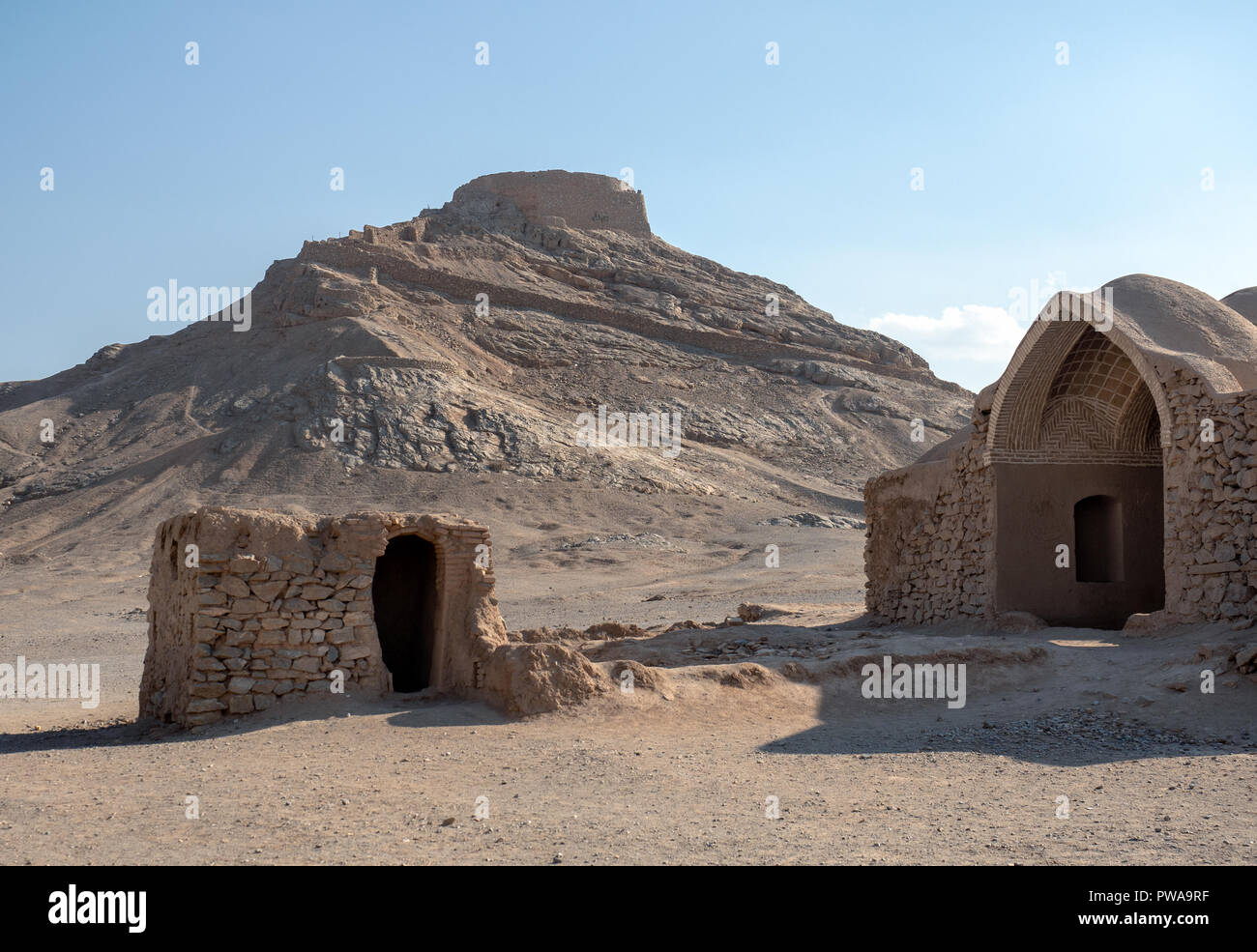 Turm des Schweigens, zoroastrischen Website, Yazd, Iran Stockfoto