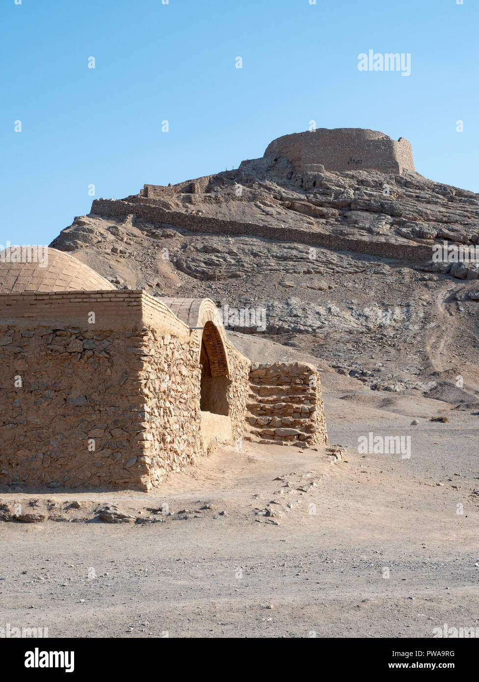 Zoroastrier Turm von Stille draußen Yazd, Iran Stockfoto