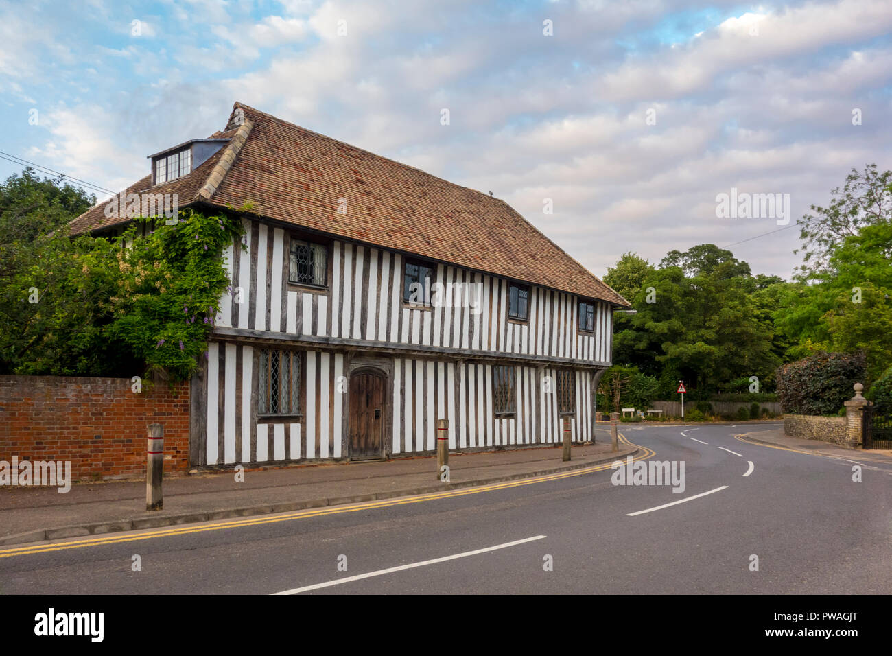 Die Guildhall, historischen Gebäude aus dem 16. Jahrhundert Holz gerahmt in Whittlesford, Cambridge, South Cambridgeshire, Großbritannien Stockfoto