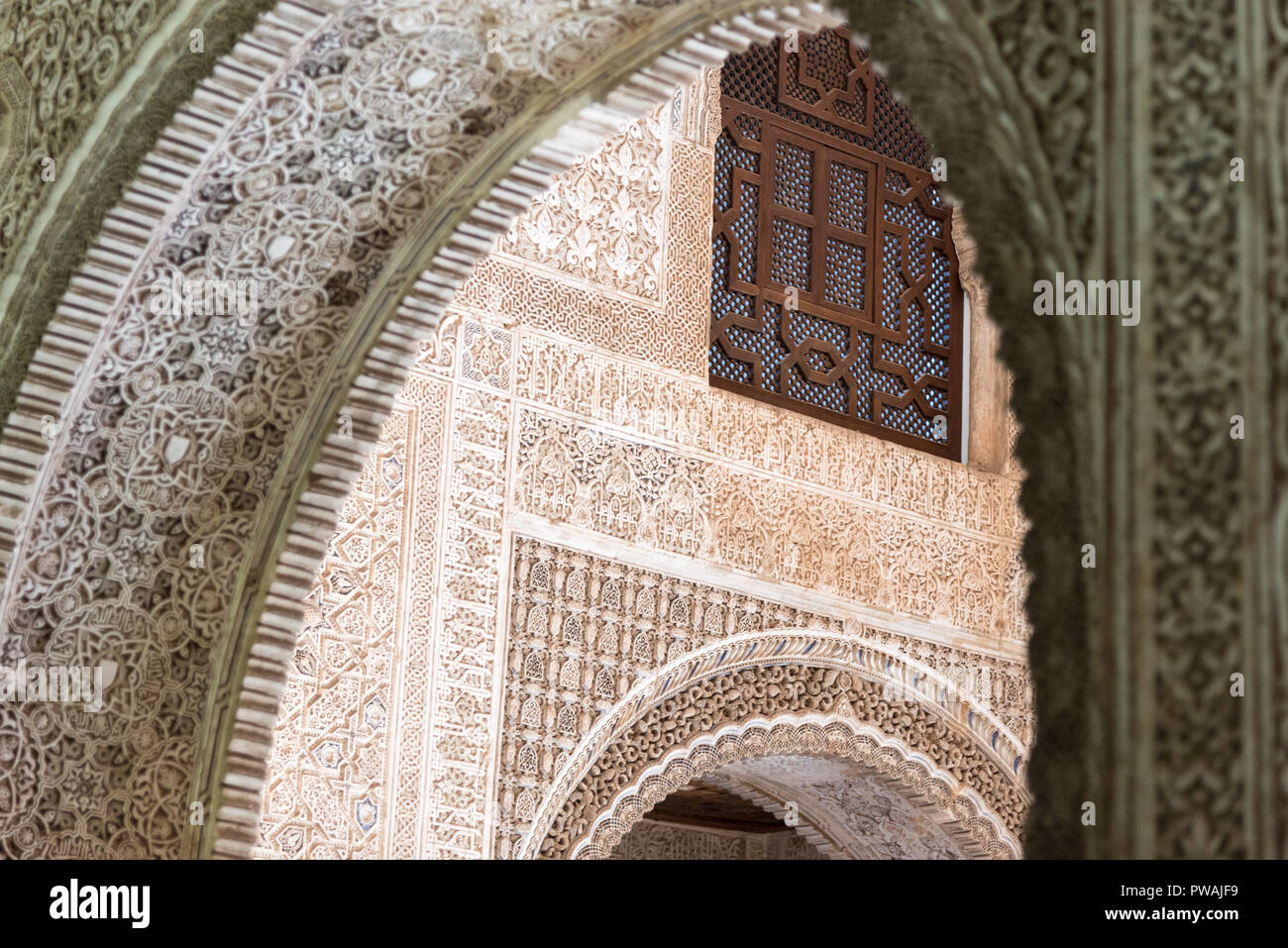 Details der Alhambra, Granada, Andalusien, Spanien Stockfoto