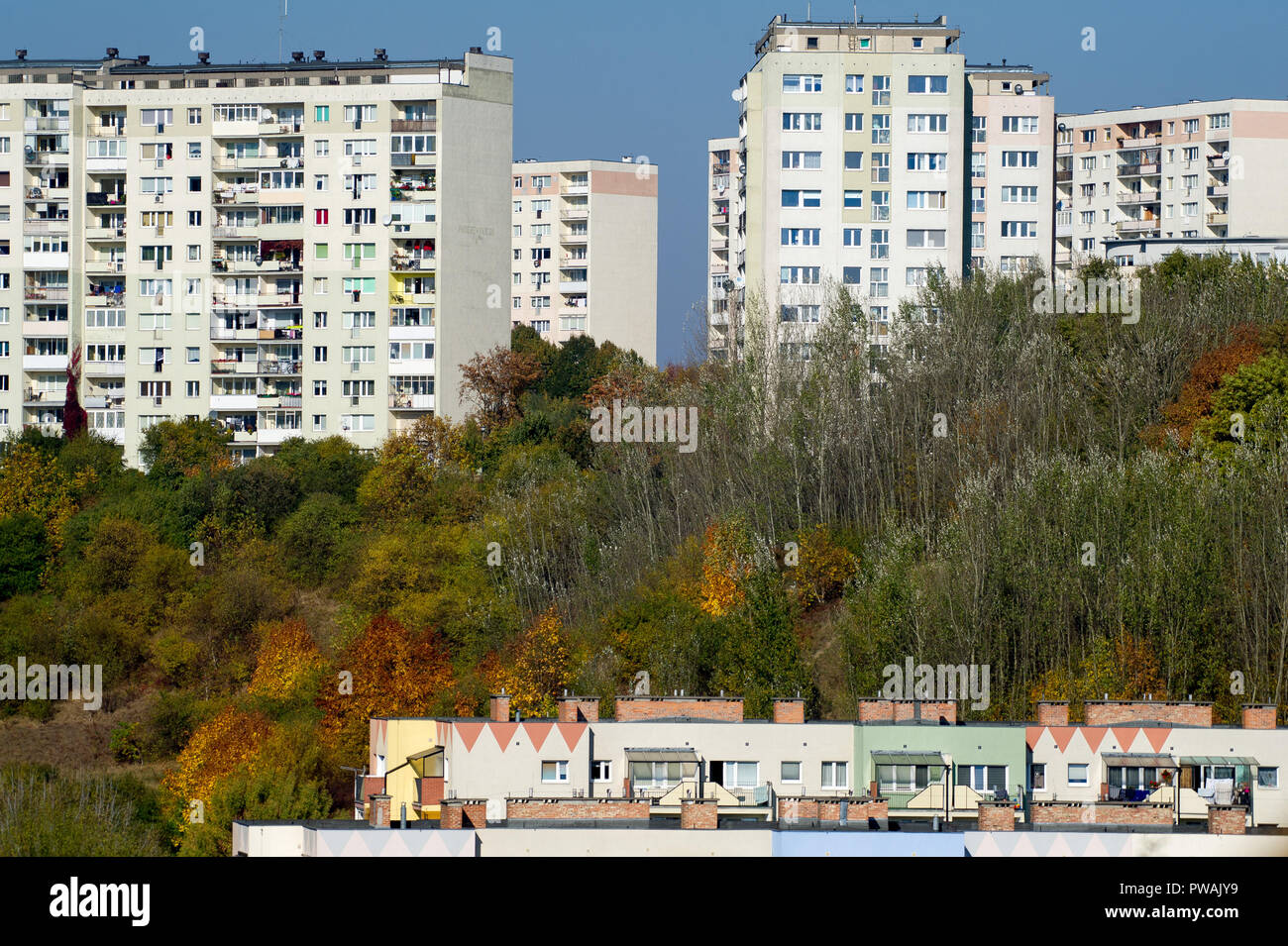 Kommunistischen Ära Apartment Gebäude in Danzig, Polen. 13. Oktober 2018 © wojciech Strozyk/Alamy Stock Foto Stockfoto