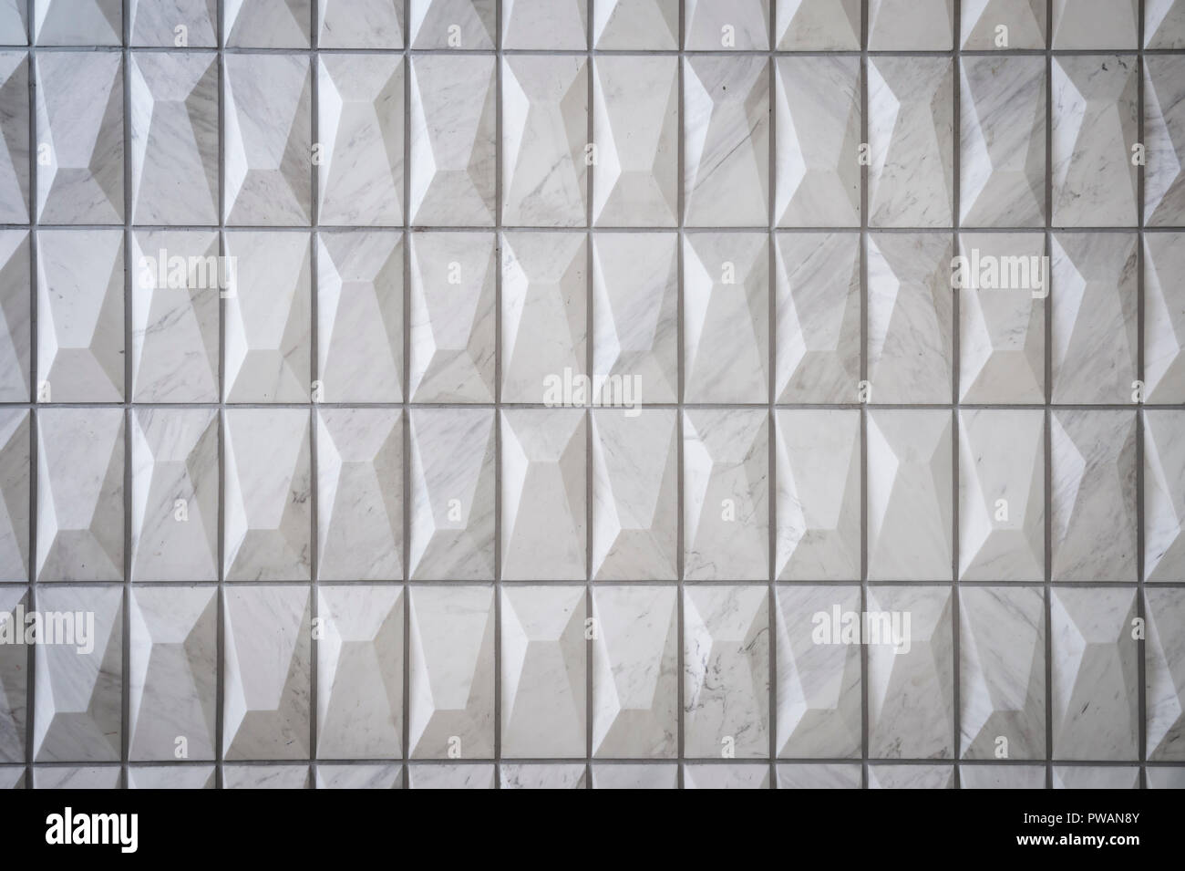 Weisser Marmor Wand Full Frame Hintergrund Mit Modernen Stein Muster Stockfotografie Alamy