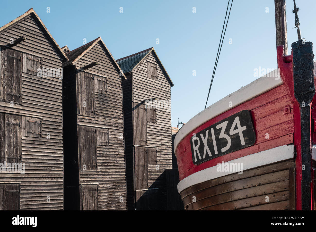 Die Stader Bedach, Hastings, East Sussex, Großbritannien Stockfoto