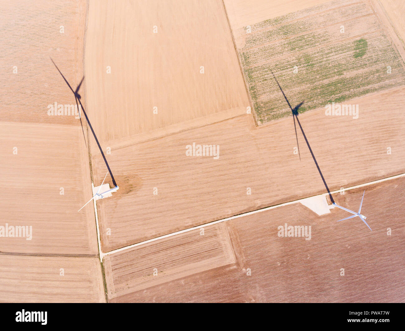 Windgeneratoren, Boissy-la-Rivière, Essonne, Frankreich Stockfoto