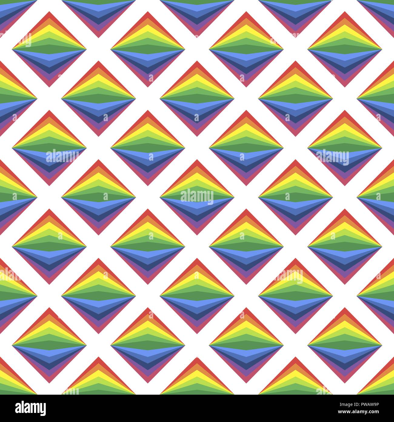 Einfache Kunst Hintergrund mit hellen Rainbow rombs Stock Vektor