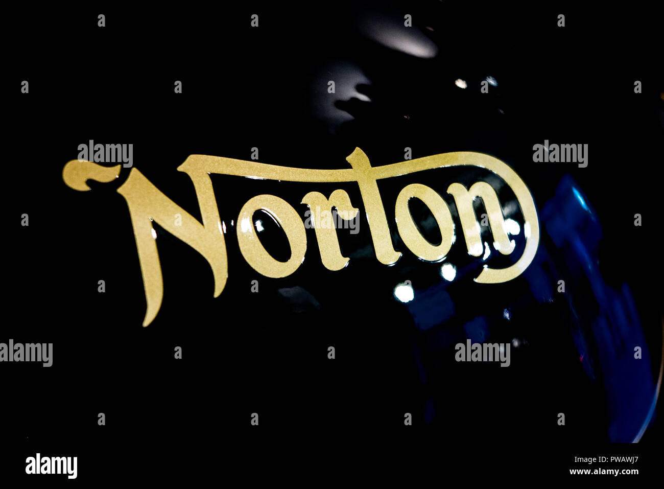 Die berühmten Norton Motorrad logo Stockfoto