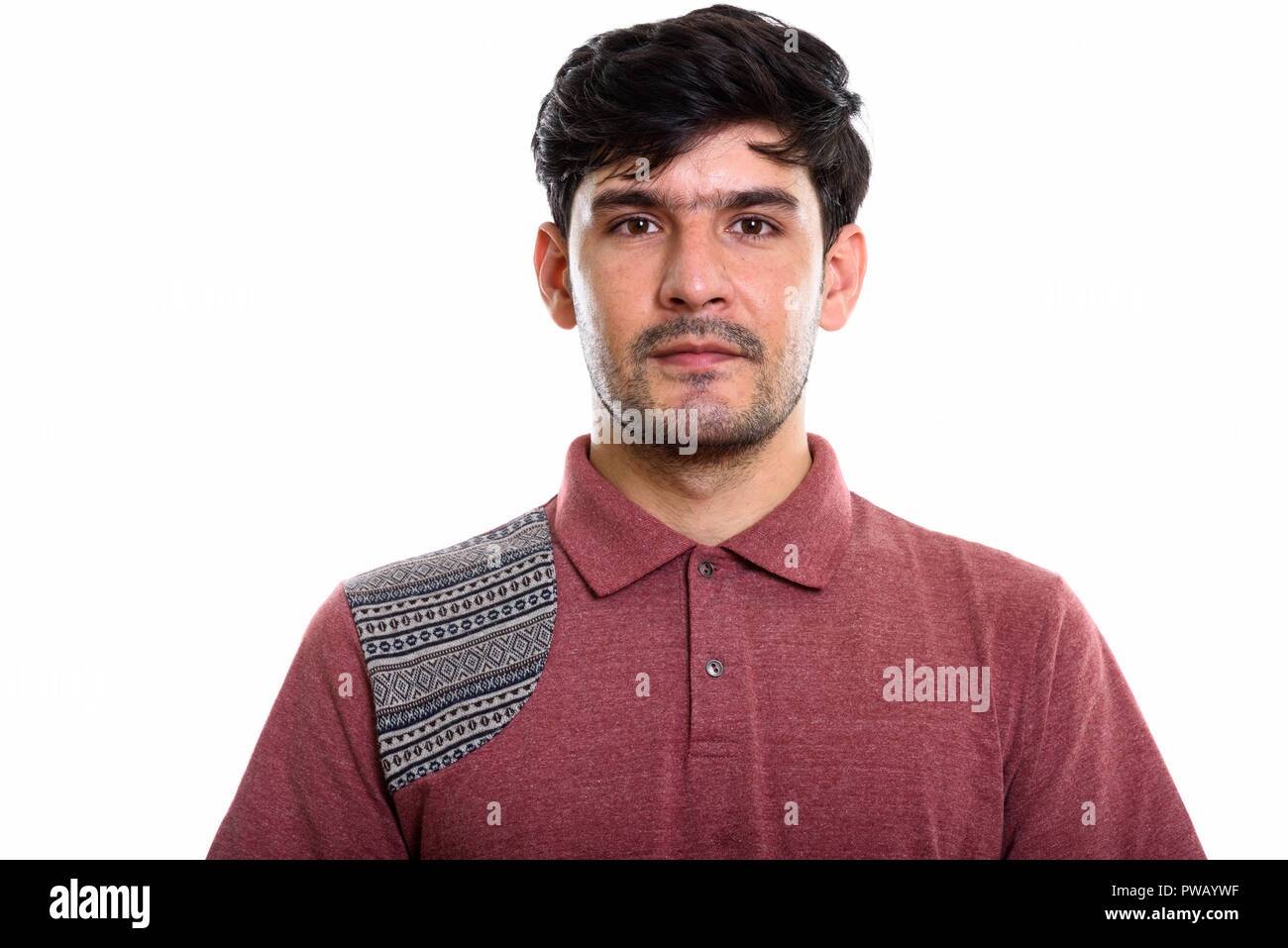 Studio shot der jungen schönen persischen Mann Stockfoto