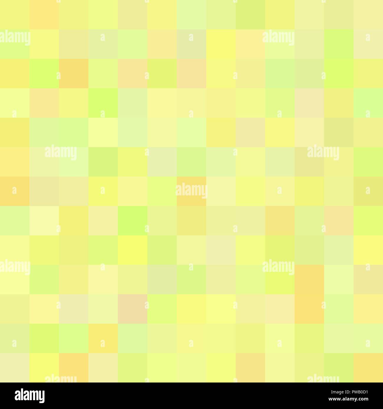 Hintergrund der Kunst Grün gelben Quadrate Mosaik Stock Vektor