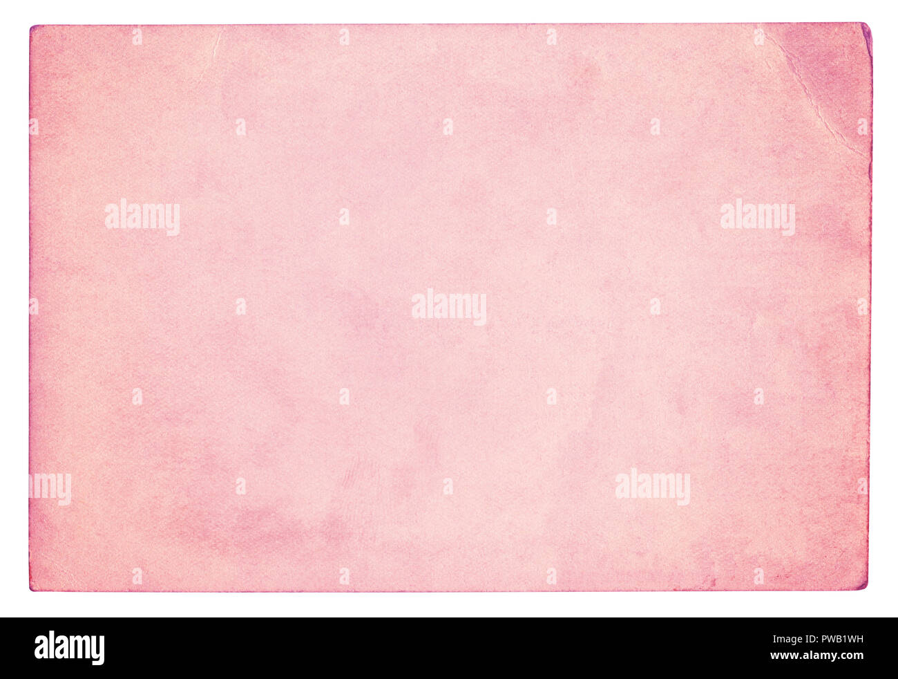Rosa Papier Hintergrund isoliert - (clipping path enthalten) Stockfoto
