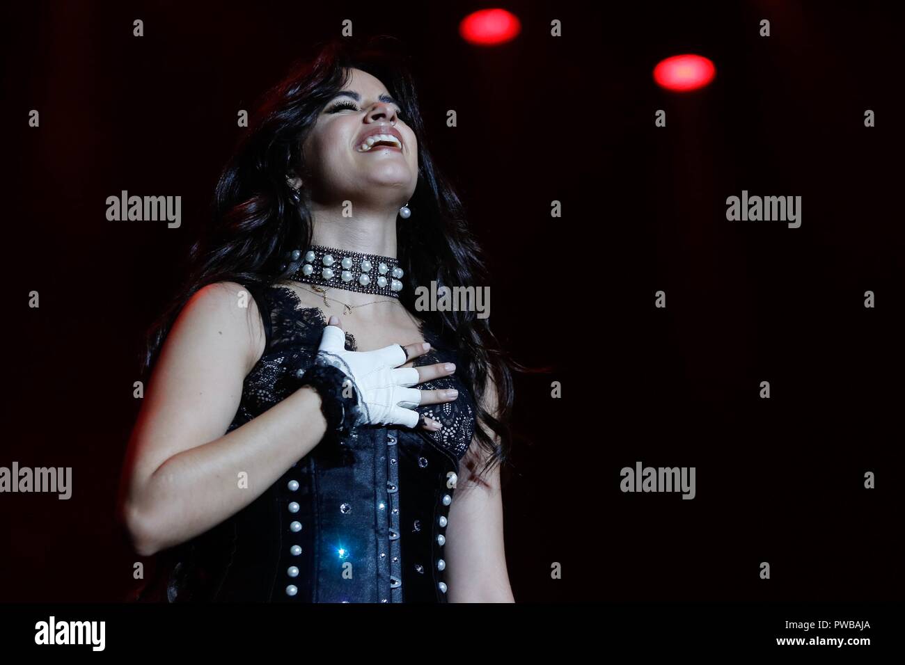 SÃO PAULO, Brasilien - 14. Oktober: Camila Cabello führt nie die gleiche Tour während der Z-Festival bei der Allianz. Oktober 14, 2018 in São Paulo, Brasilien Credit: Adriana Spaca/Alamy leben Nachrichten Stockfoto