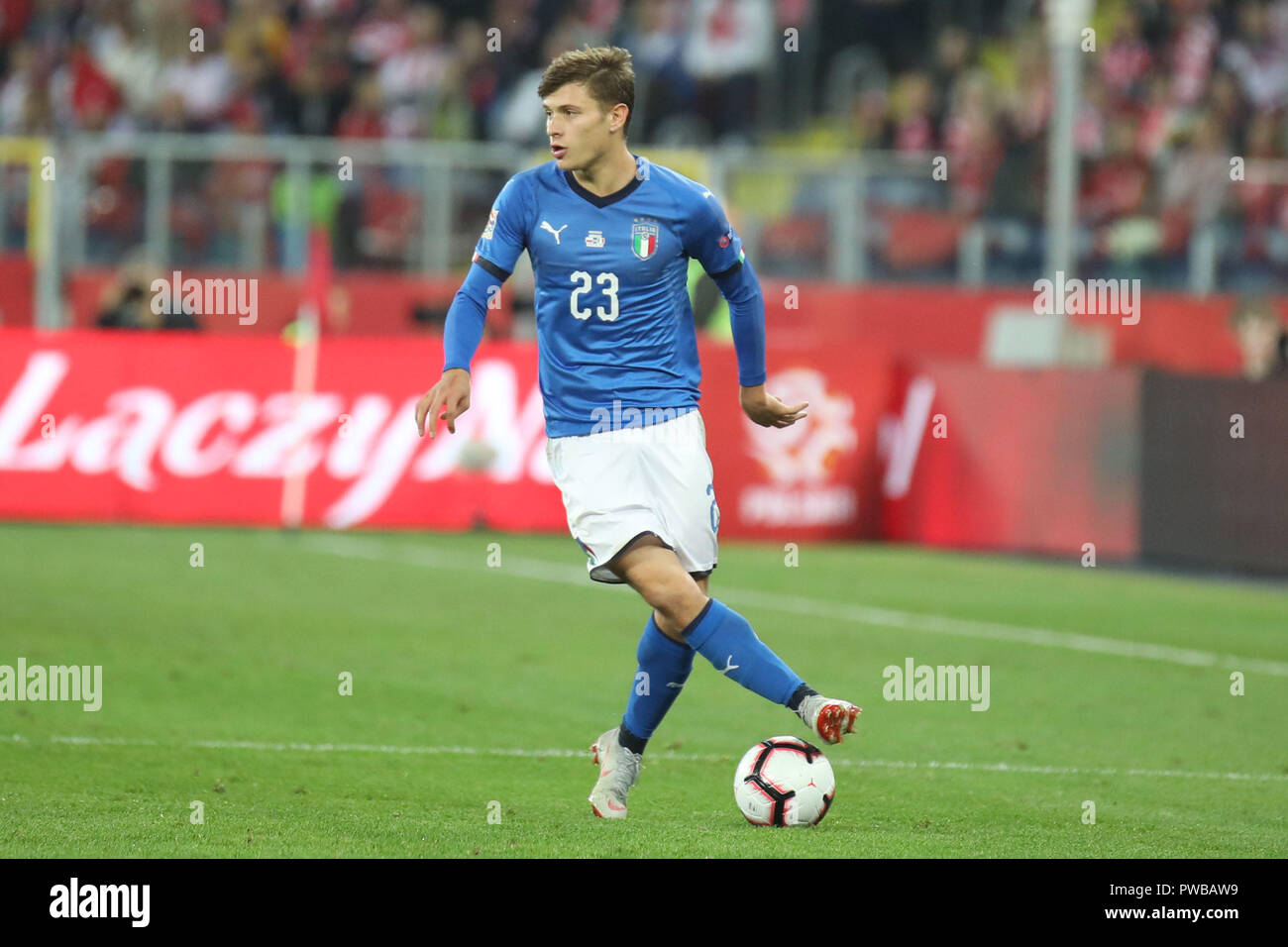 Chorzow Polen 14 Oktober 2018 Uefa Nationen Liga 2019 Polen Italien O P Nicolo Barella Credit Marcin Kadziolka Alamy Leben Nachrichten Stockfotografie Alamy