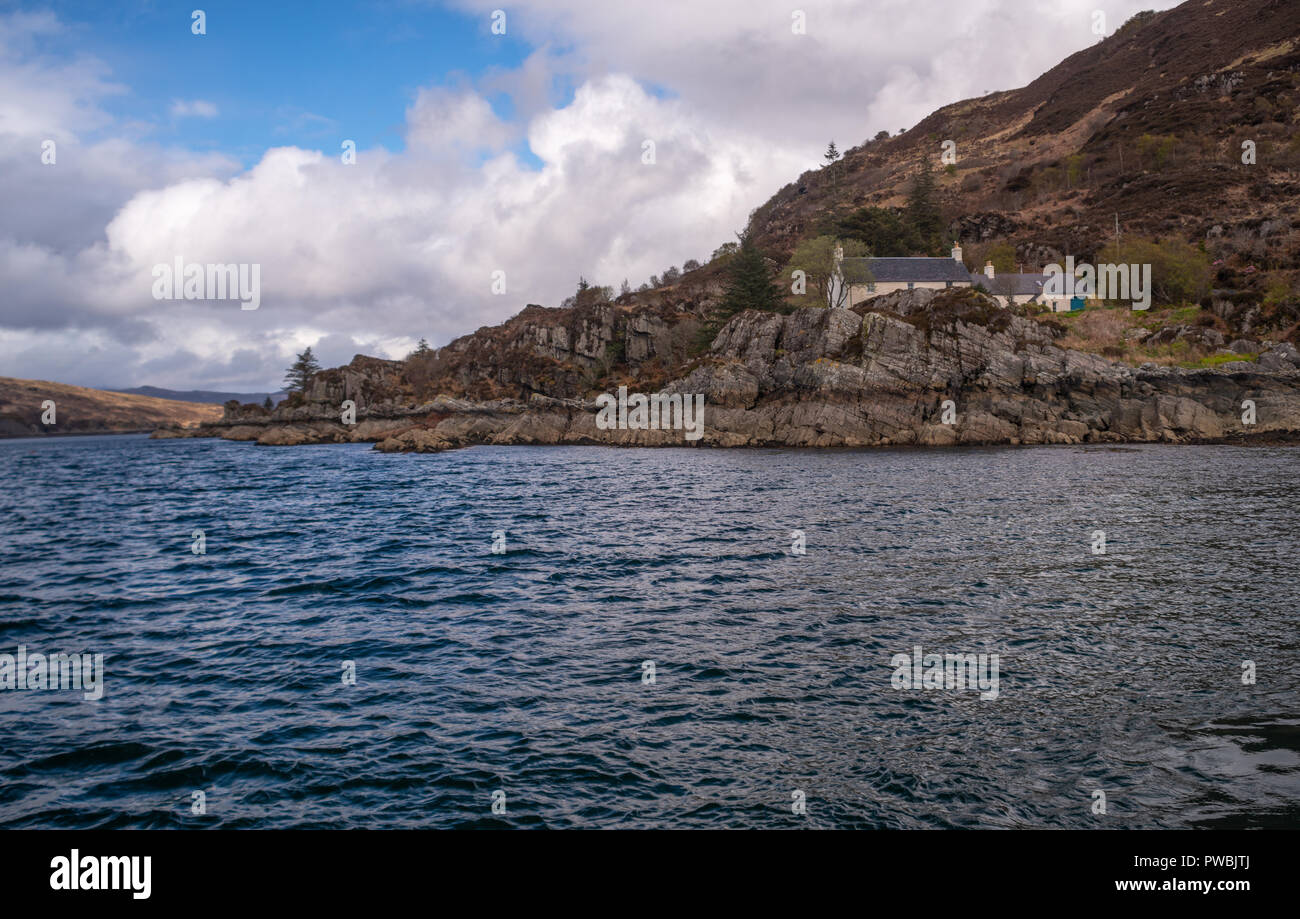 Die Meerenge von Kyle Rhea, Glenelg, Kylerhea, West Highland, Schottland, Großbritannien Stockfoto