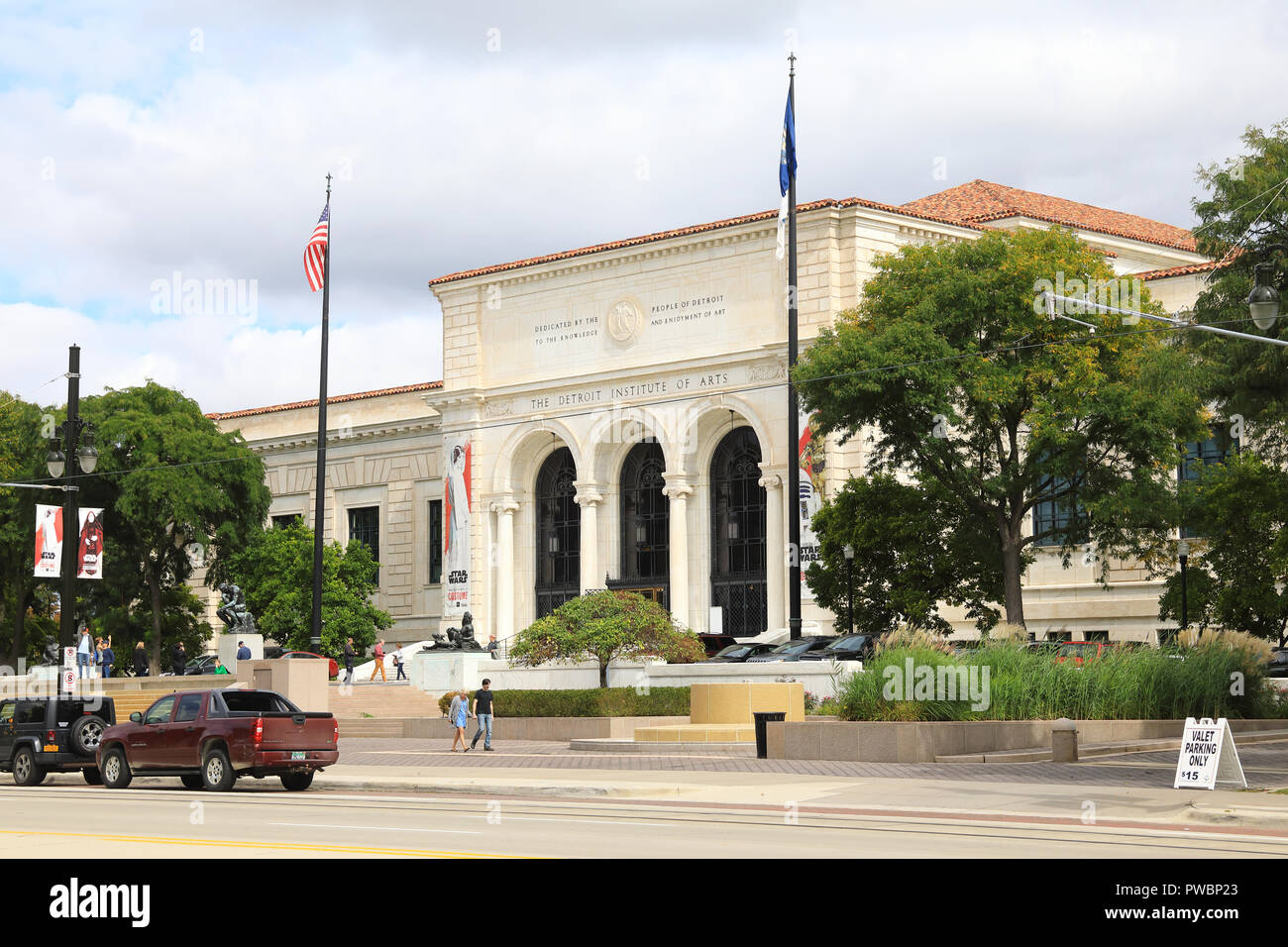 Die Detroit Institut für Kunst, auf der Woodward Avenue, in Midtown, in Michigan, USA Stockfoto