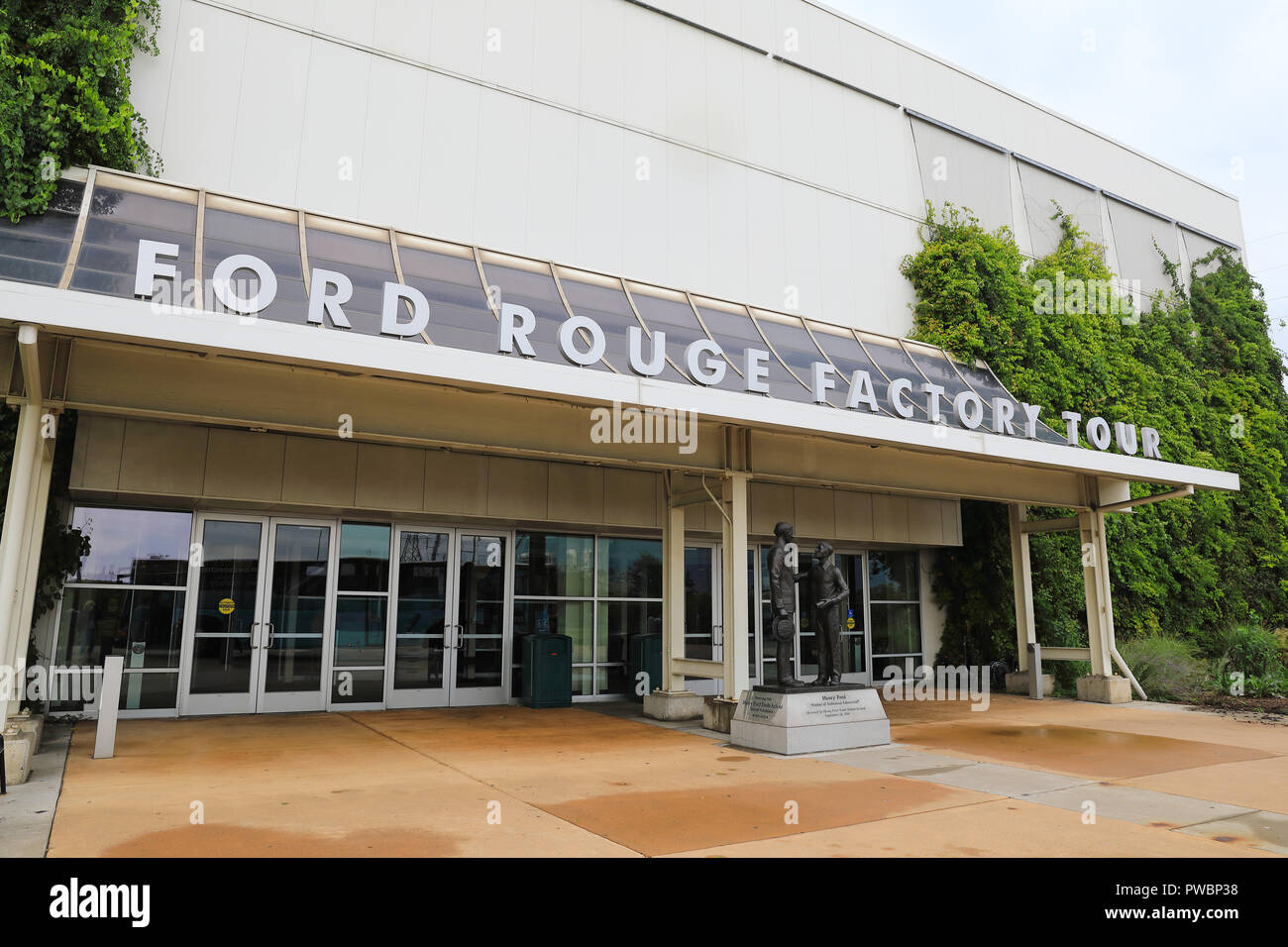 Die faszinierende und historische Ford Rouge Factory Tour, in Dearborn in Detroit, Michigan, USA Stockfoto