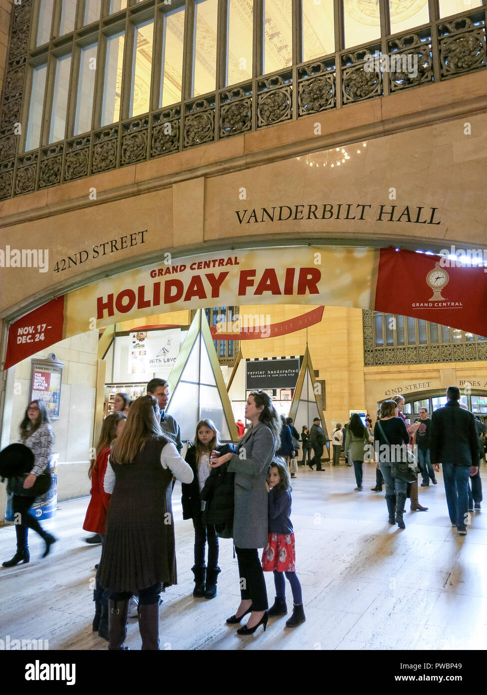 Ferien Messe, Vanderbilt Hall, Grand Central Terminal, NYC Stockfoto
