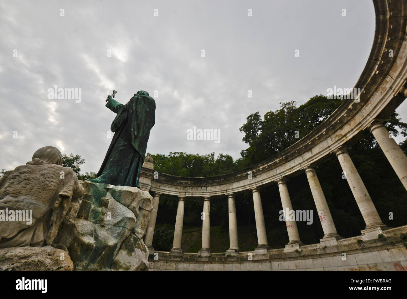 Gerhard von csanad Denkmal. Budapest, Ungarn Stockfoto