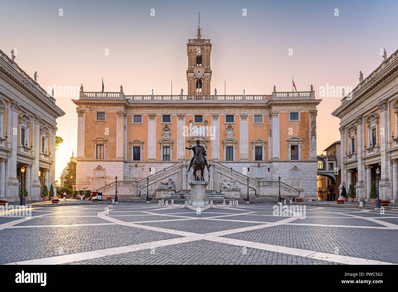 Das Kapitol in Rom, Italien. Stockfoto