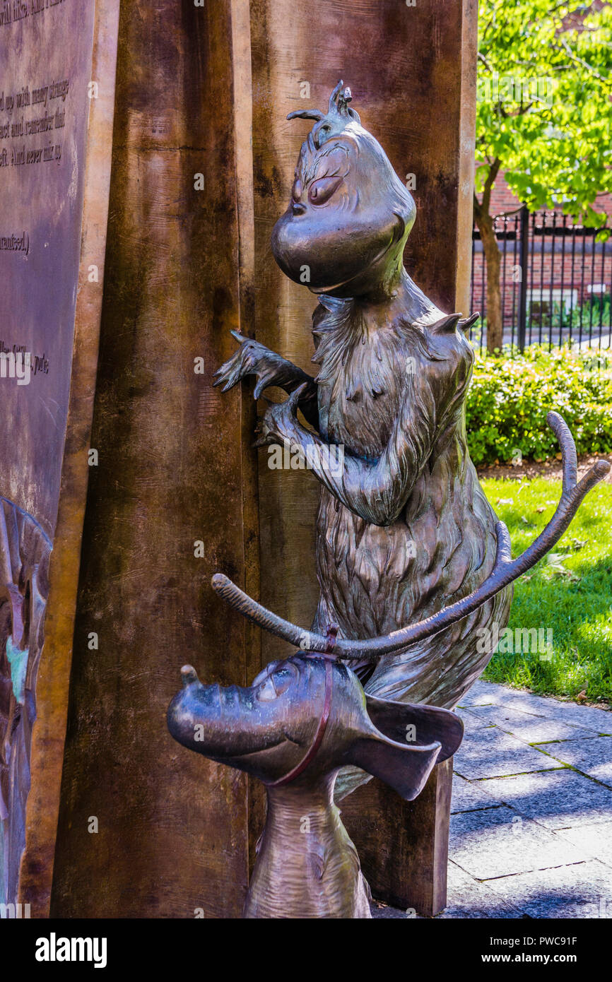 Dr. Seuss National Memorial Sculpture Garden_Springfield, Massachusetts, USA Stockfoto
