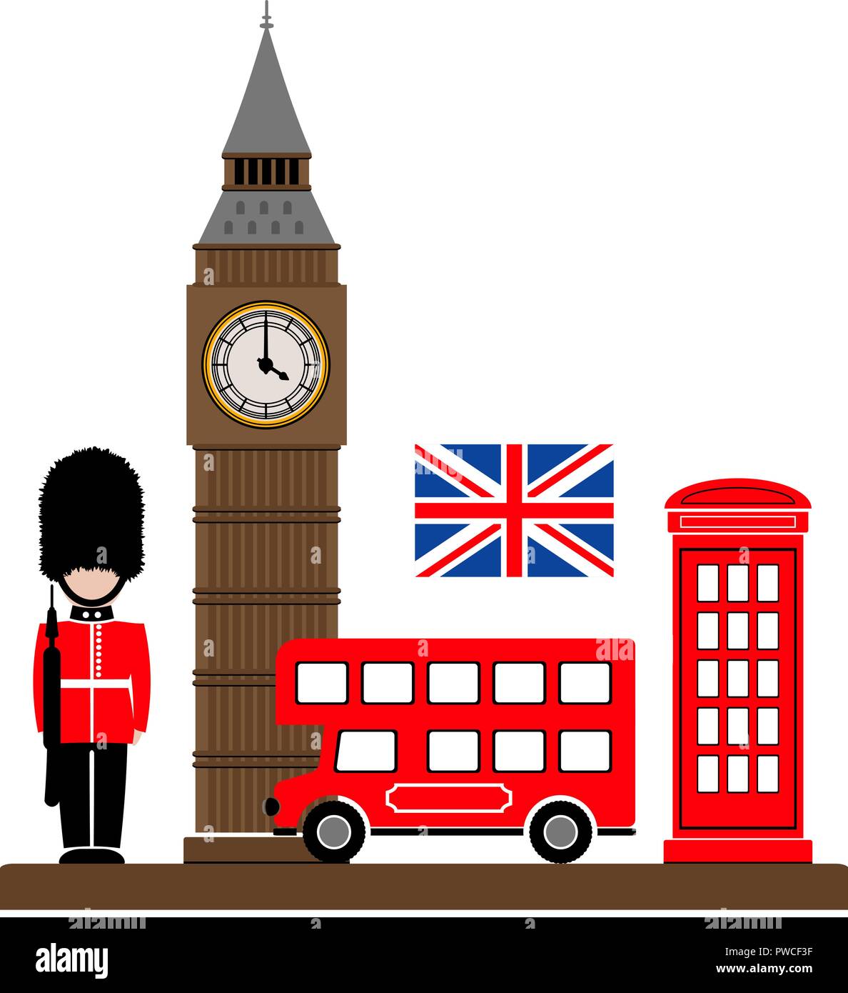 London City. Vector Illustration mit London Symbole. Eps 10. Stock Vektor