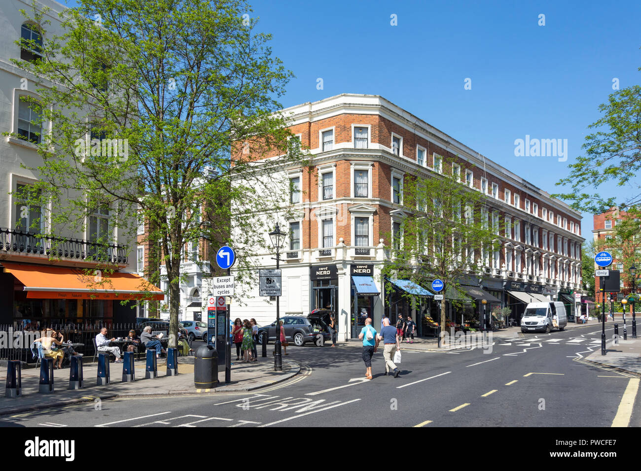 Clifton Road, Little Venice, Maida Vale, Westminster, London, England, Vereinigtes Königreich Stockfoto