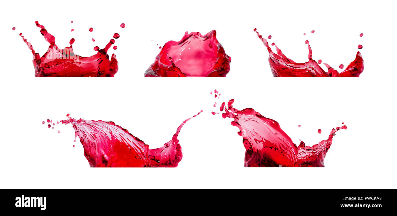 Rote Spritzer Sammlung Stockfoto